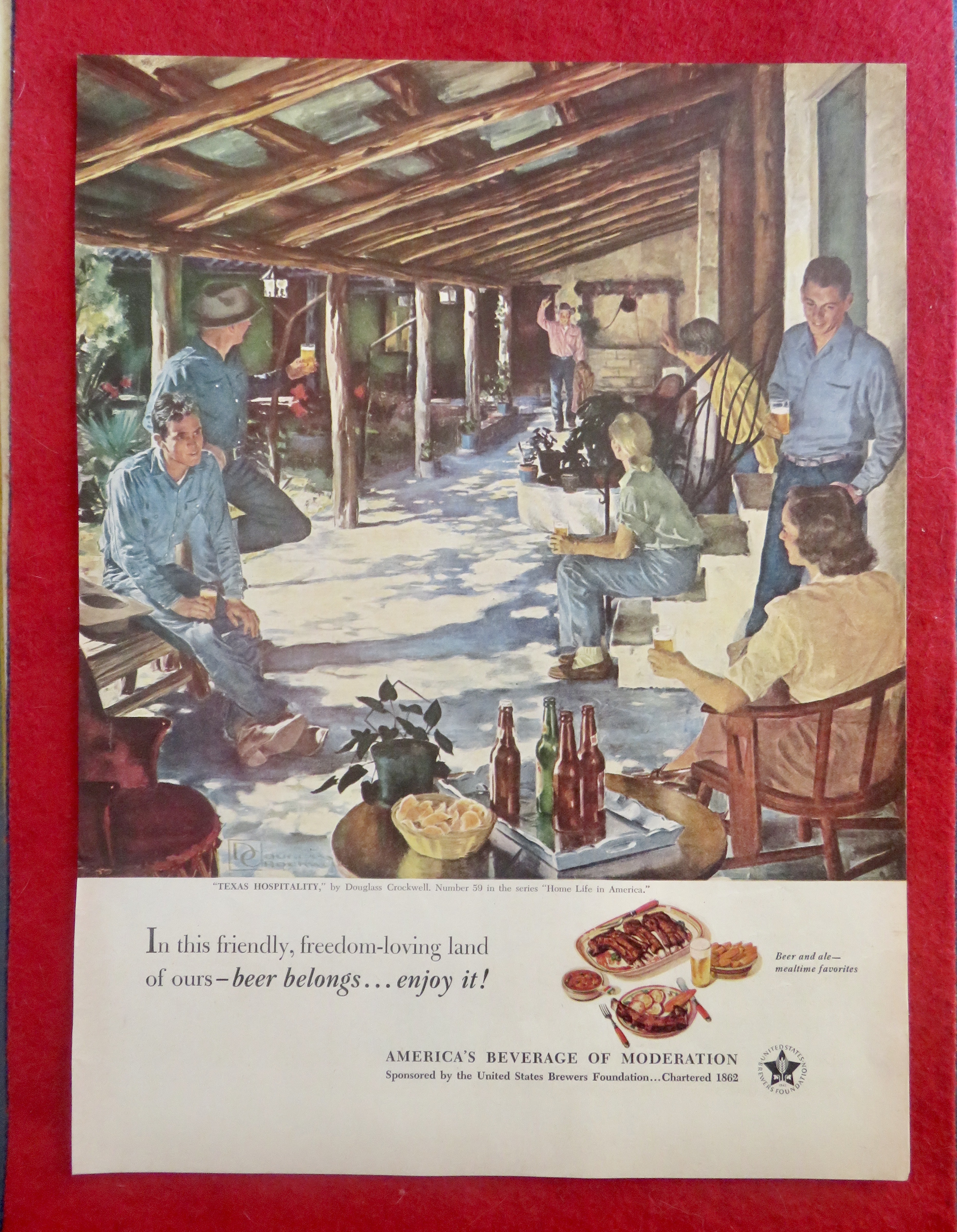 1951 Beer Belong Texas Hospitality By Douglas Crockwell