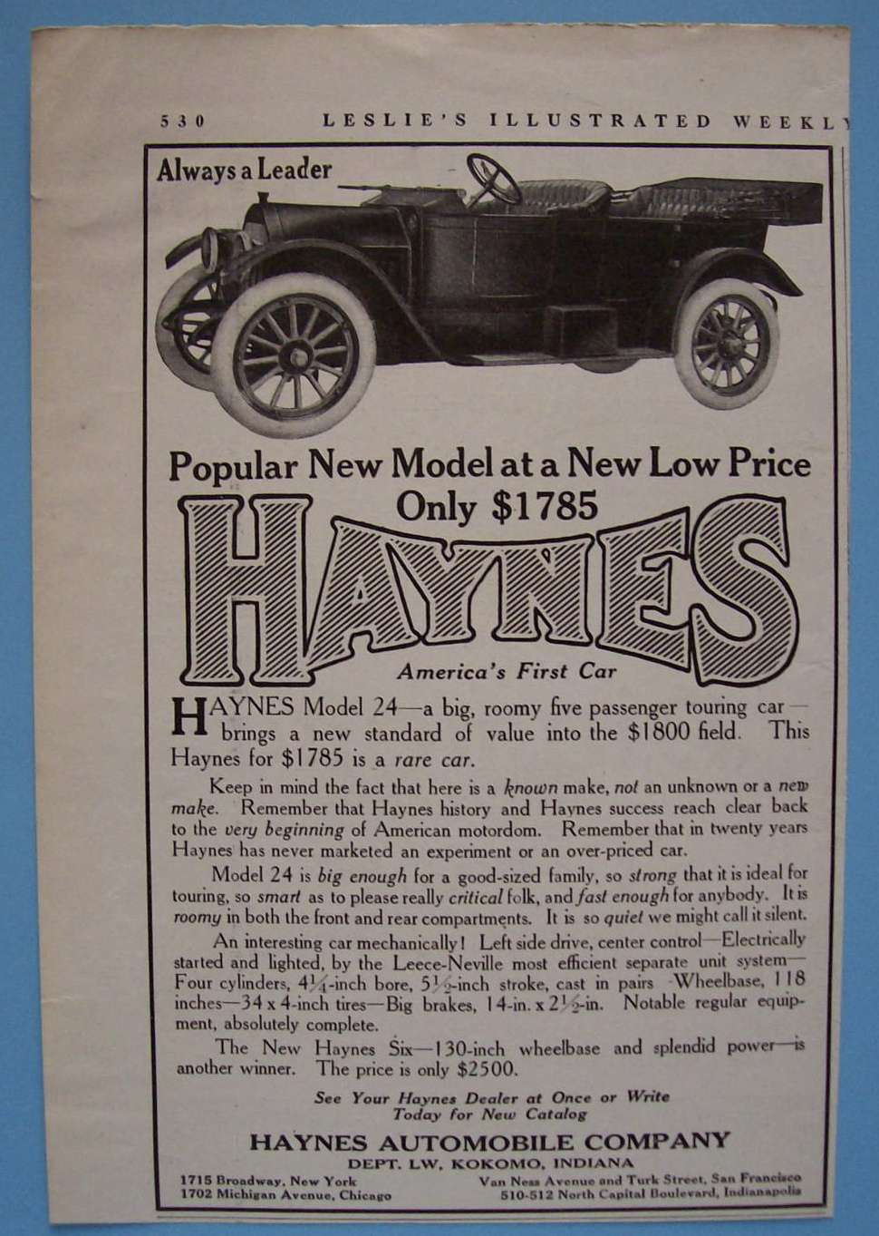 1913 Haynes Model 24 with America's First Car