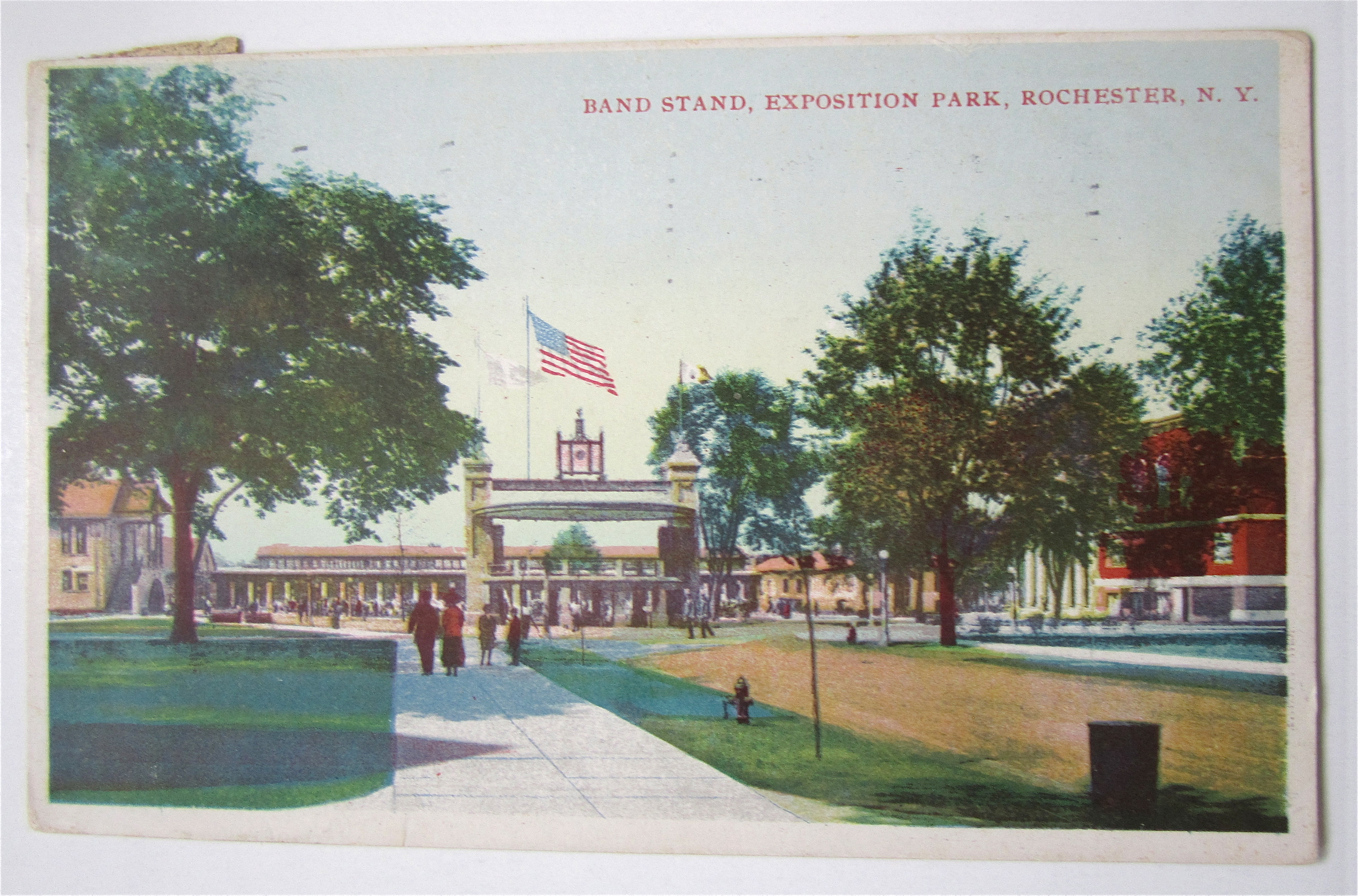 Band Stand, Exposition Park, Rochester N. Y. Postcard