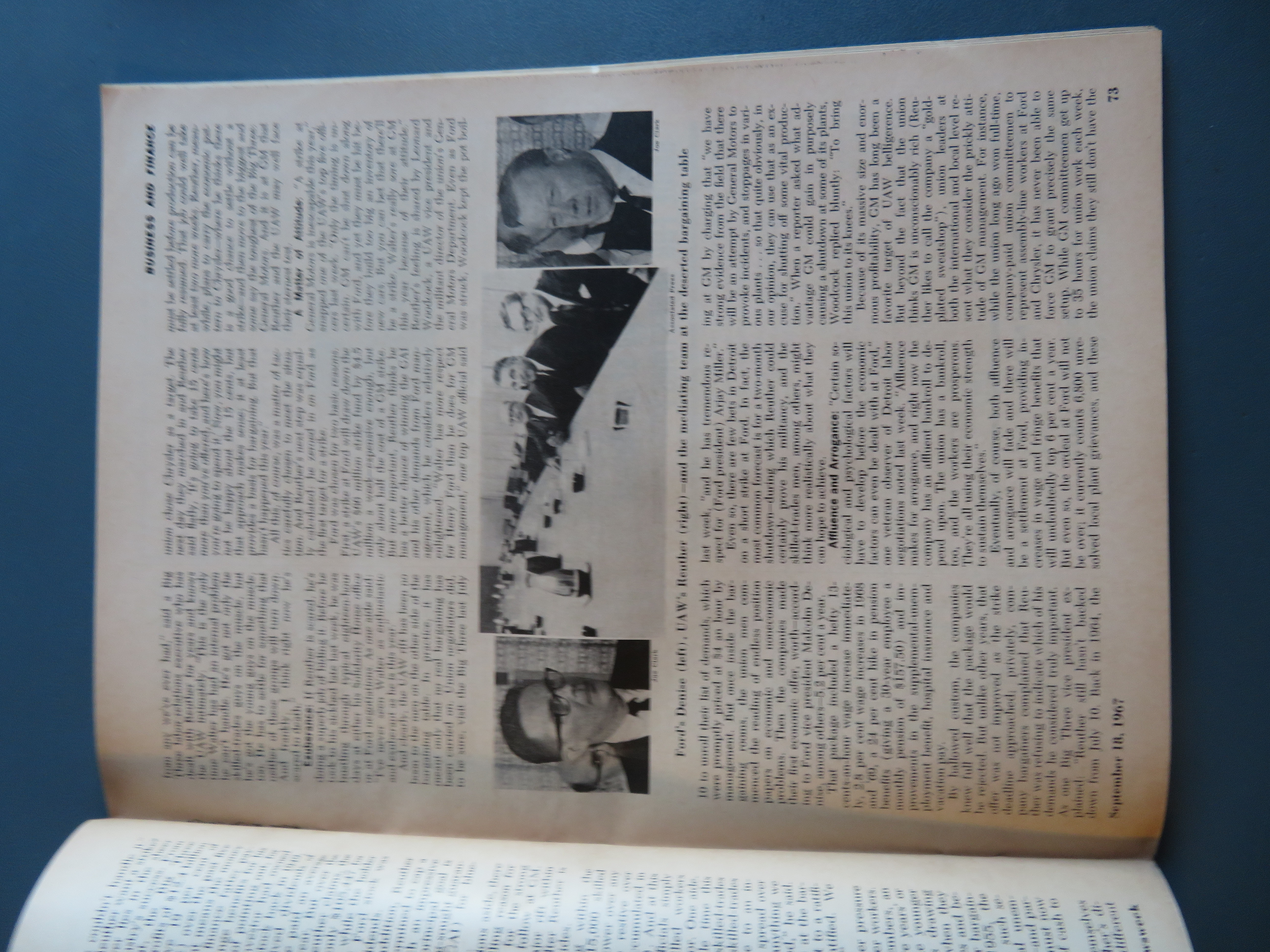 Newsweek Magazine September 18, 1967 Walter Reuther