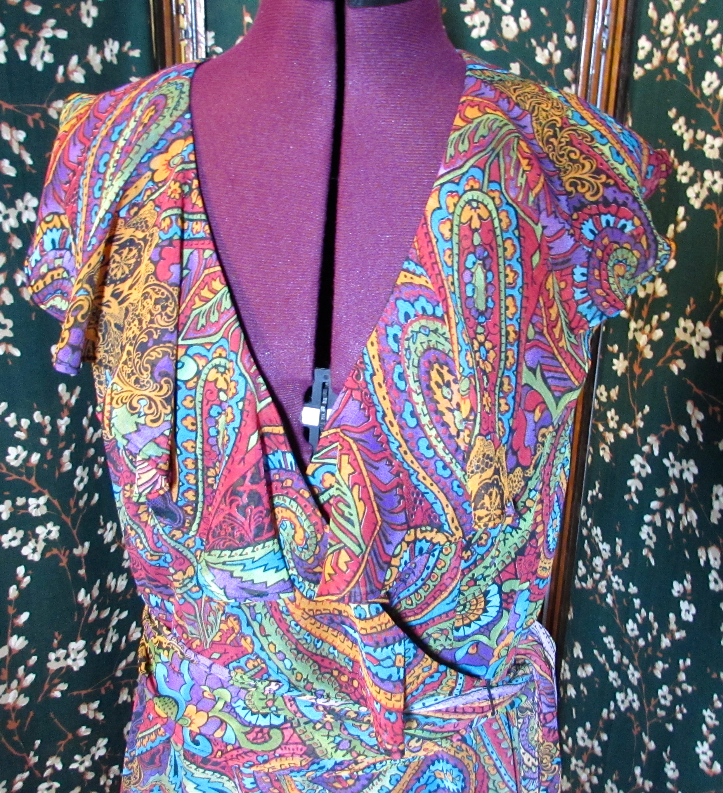 R & K Originals Paisley Print Dress Size 12