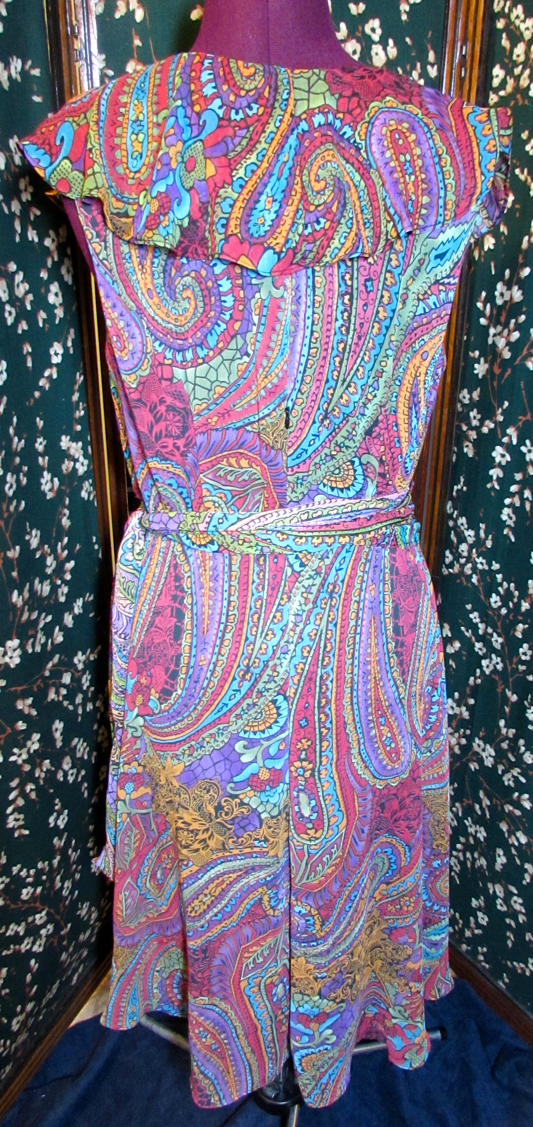 R & K Originals Paisley Print Dress Size 12