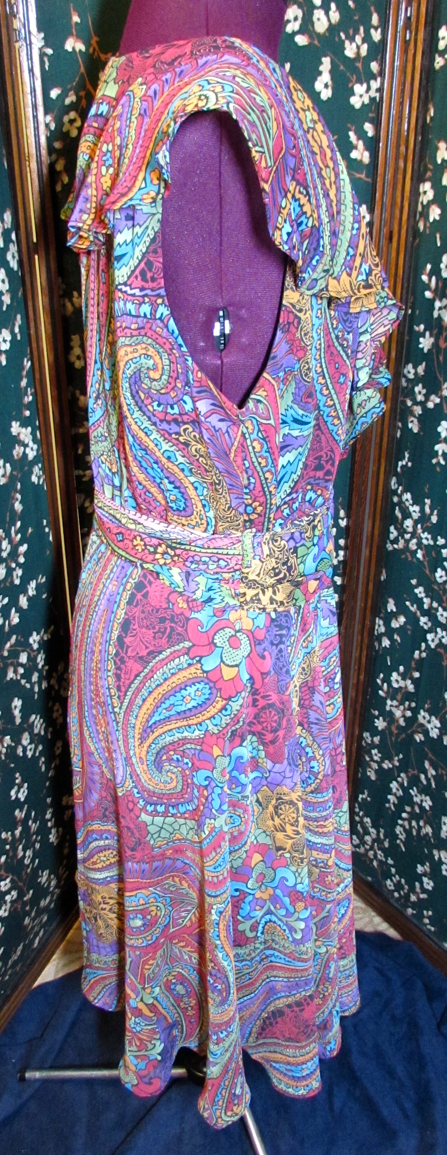 R & K Originals Paisley Print Dress Size 12