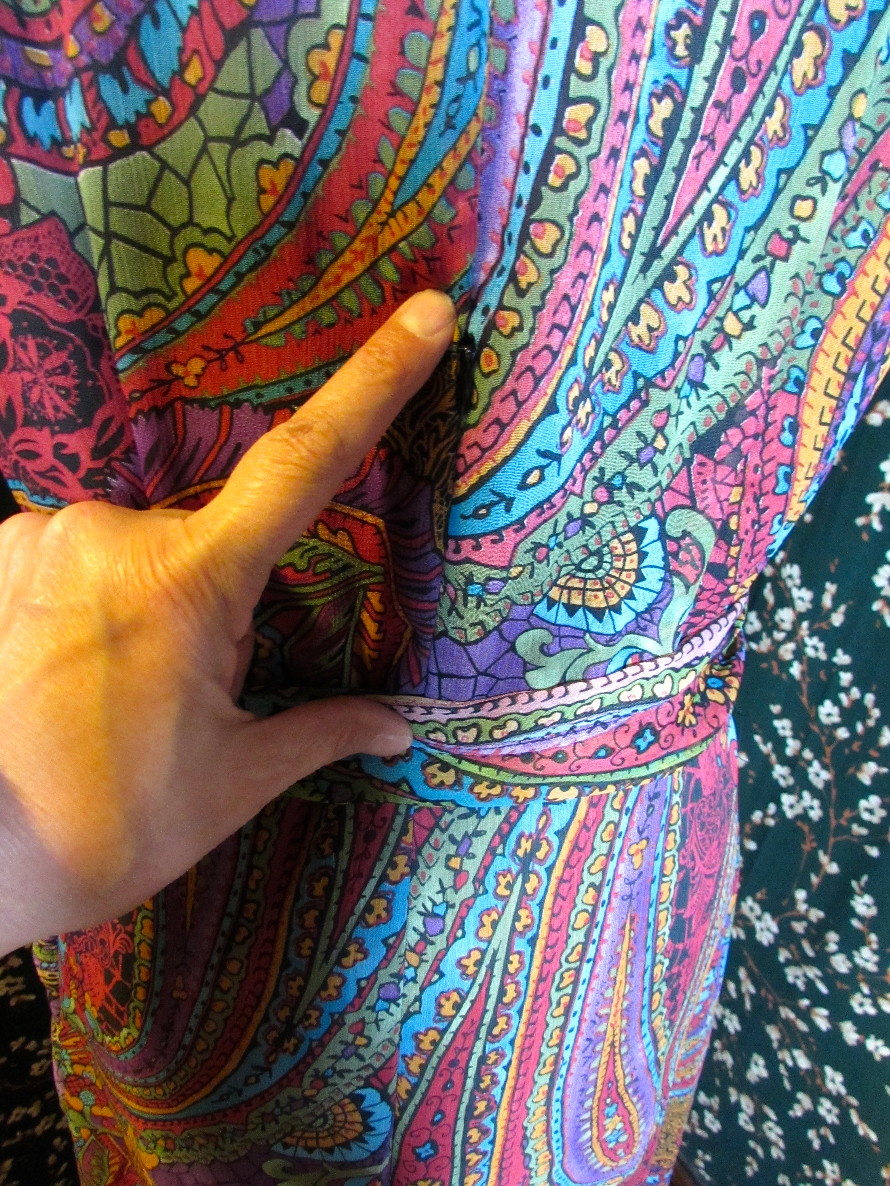 R & K Originals Paisley Print Dress Size 12