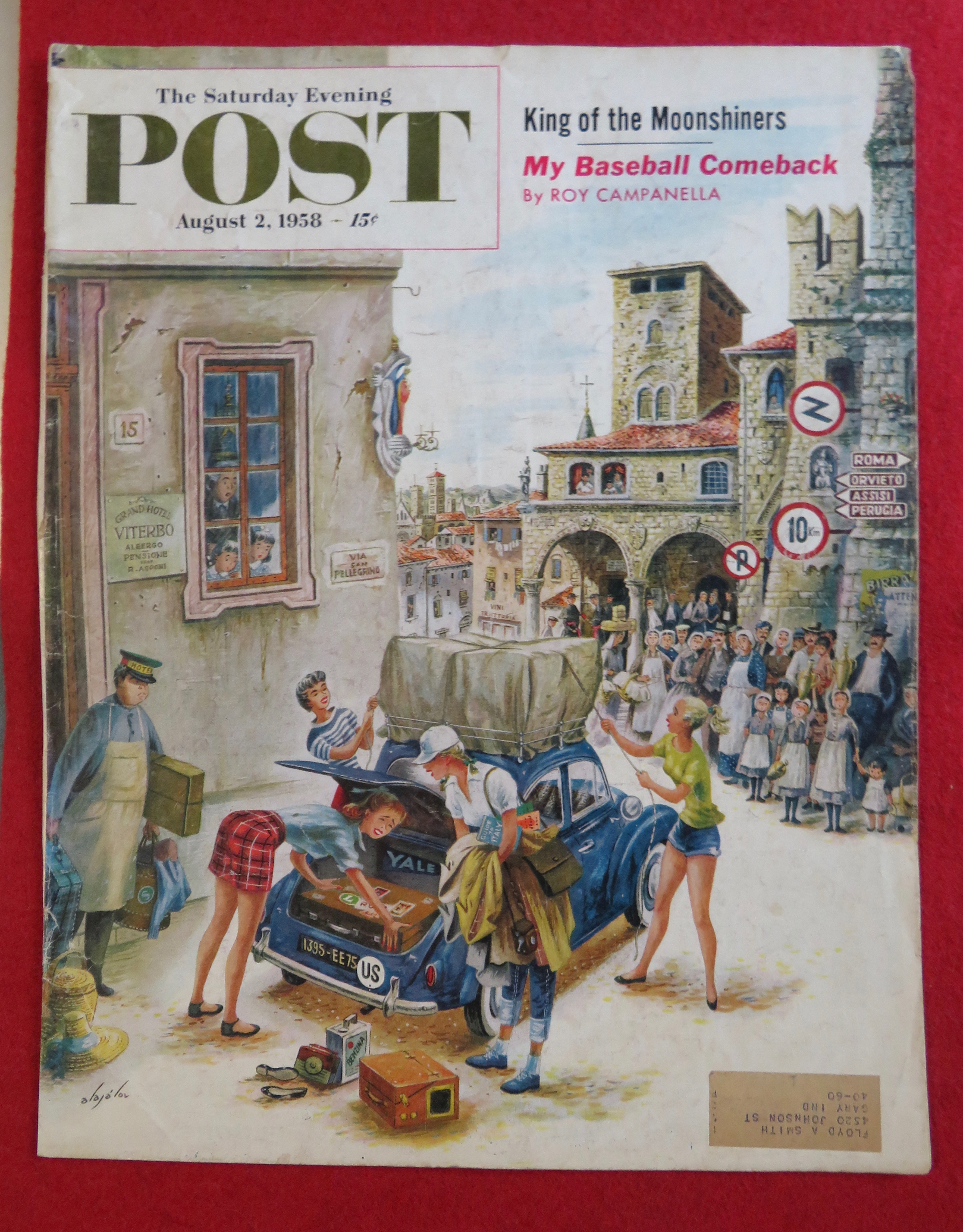 1958 Saturday Evening Post Cover (Only) Alajalov