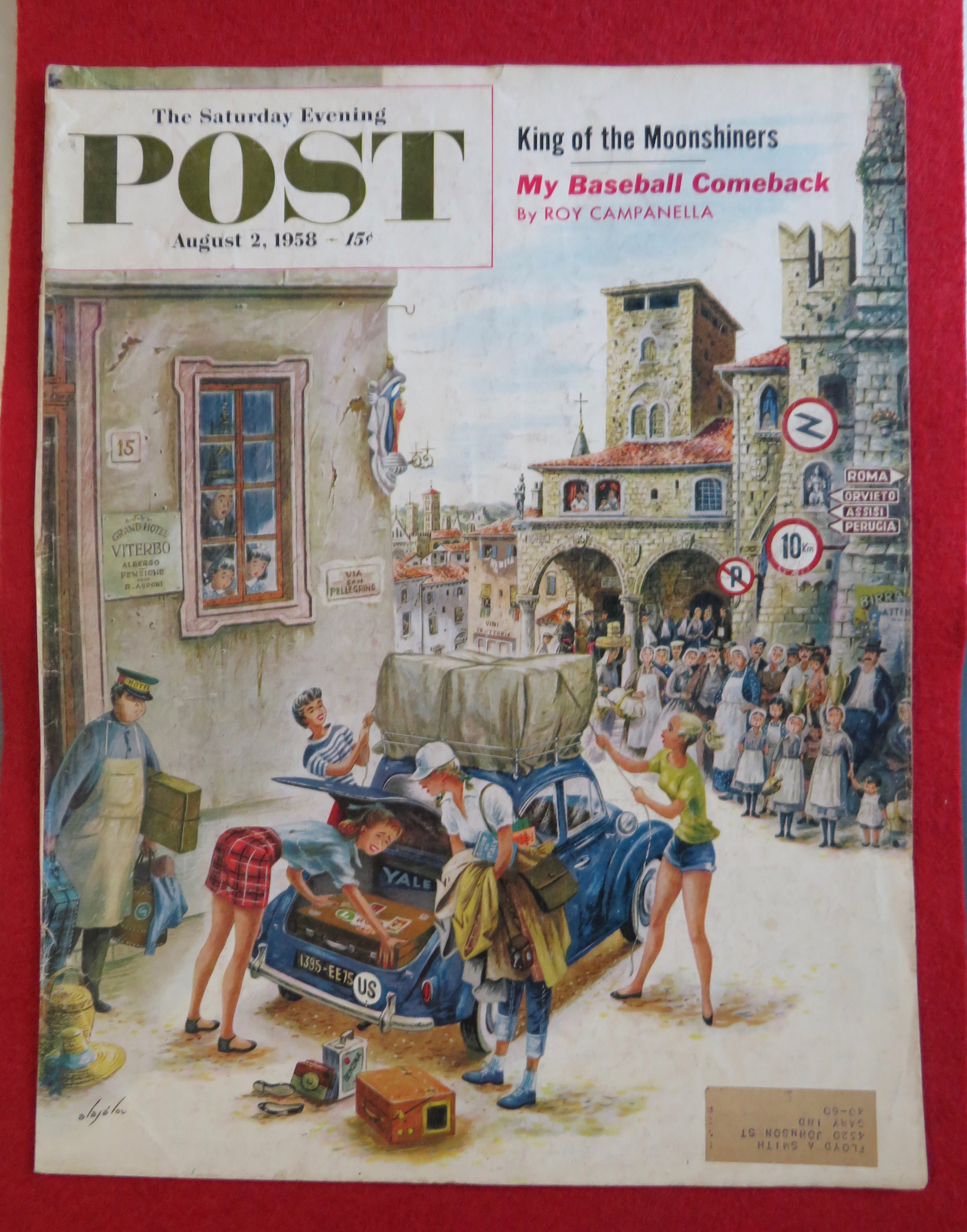 1958 Saturday Evening Post Cover (Only) Alajalov