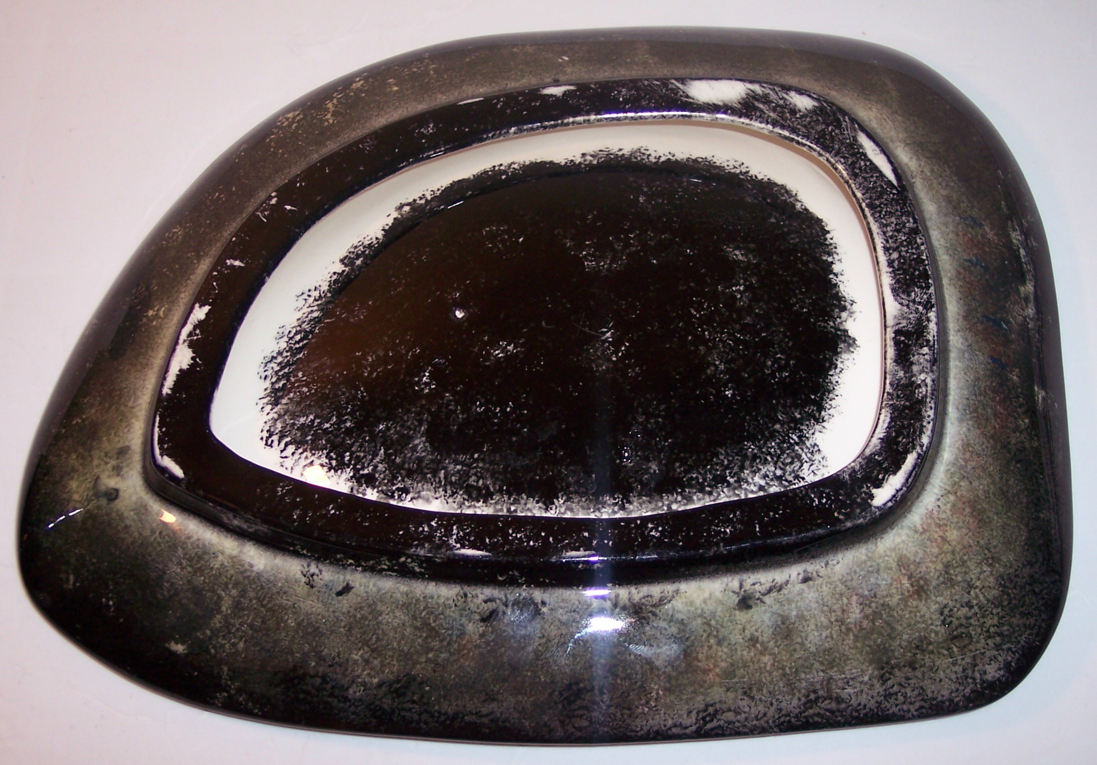 Sascha Brastoff Pottery Large Village Decorated Ashtray