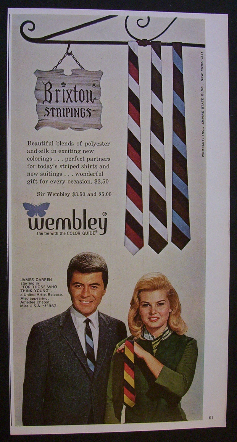 1964 Wembley Ties with James Darren