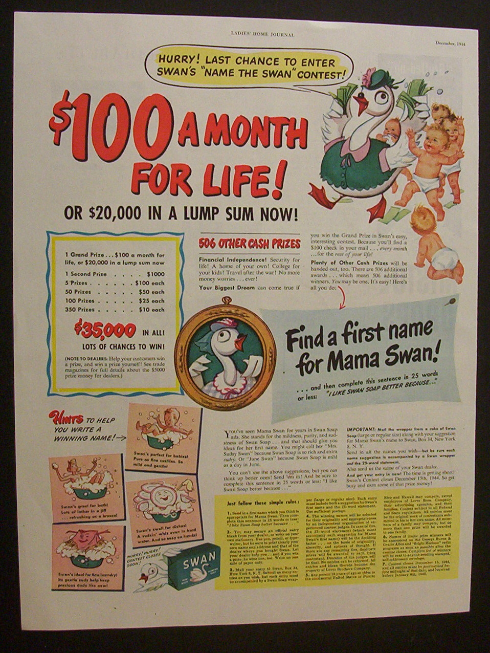 1944  Swan  Soap