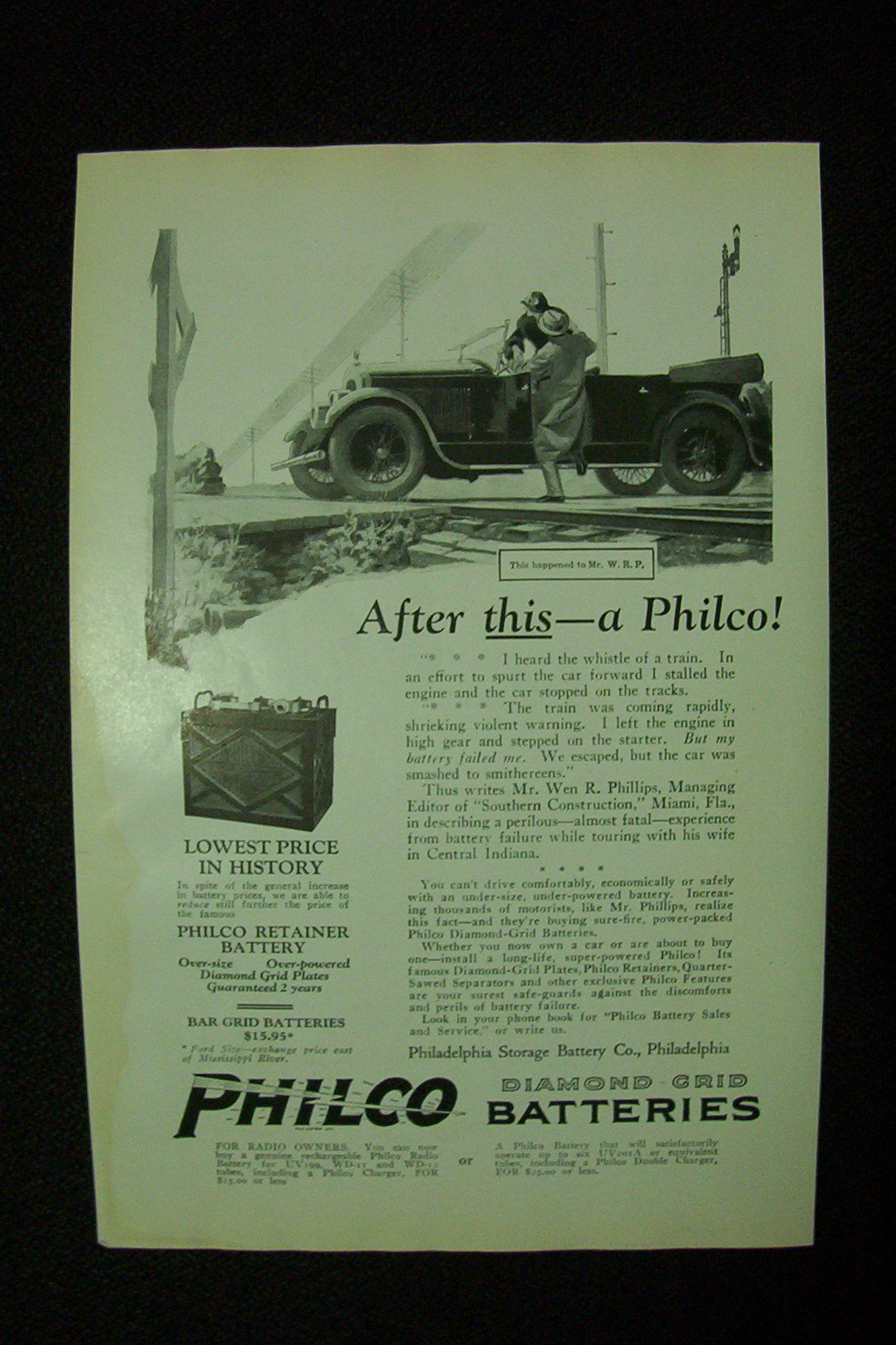 1924  Philco Diamond-Grid  Batteries