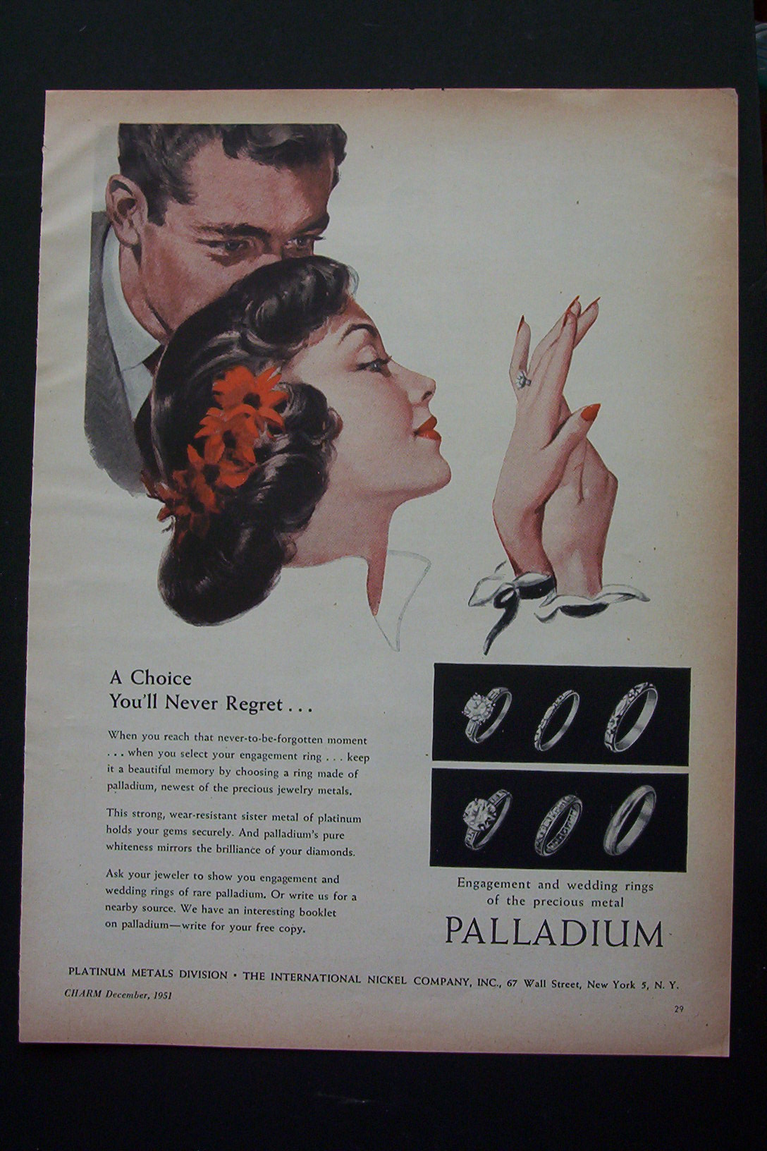 1951 Palladium with Woman Looking At A Ring