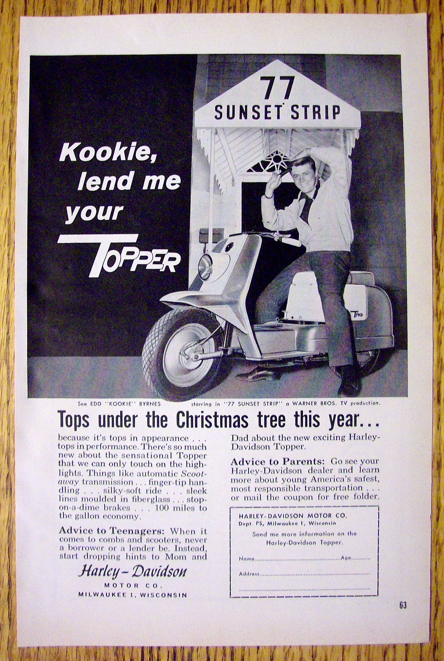 1959 Harley Davidson Topper with Edd "Kookie"