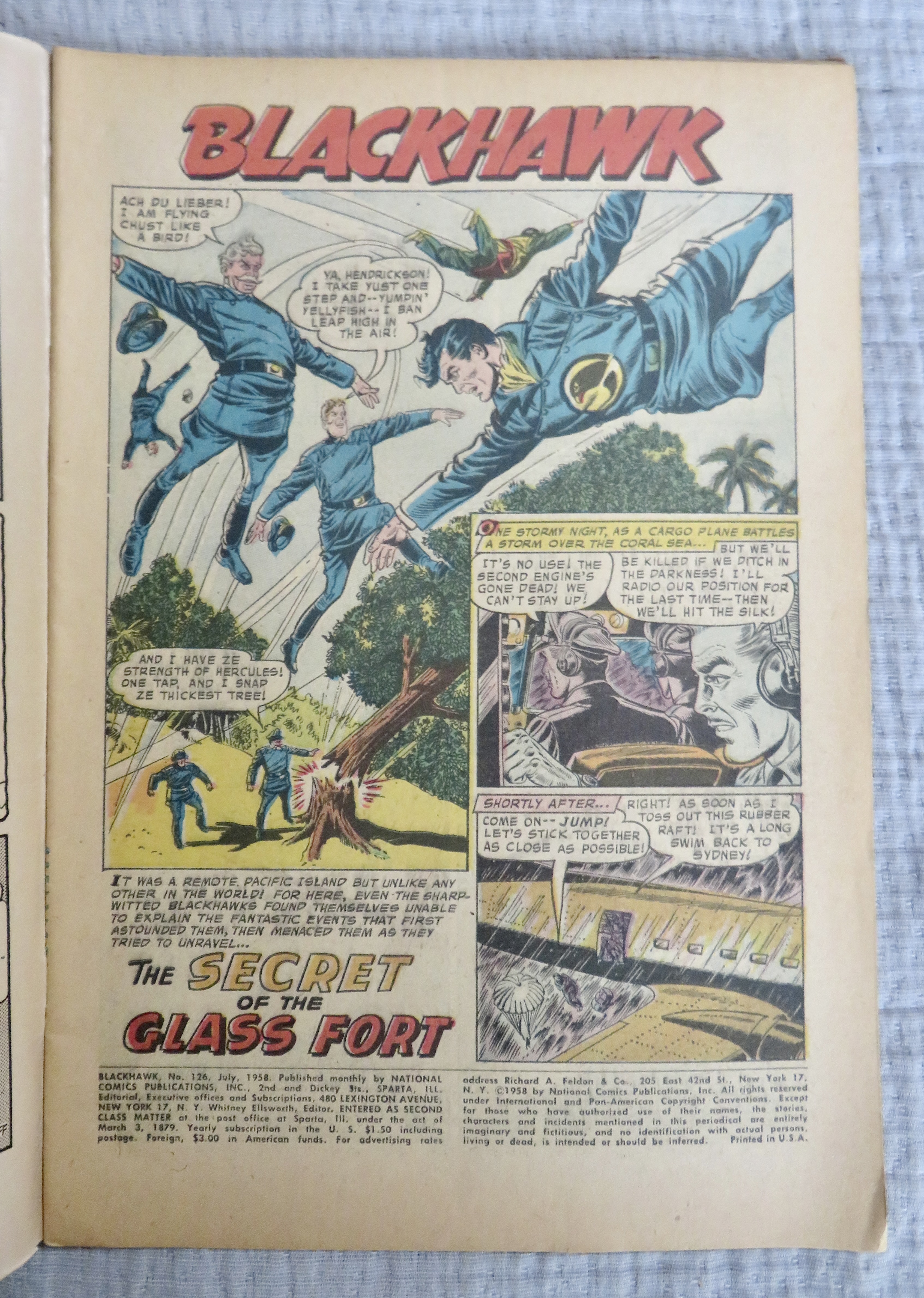 Blackhawk Comic July 1958 Man Who Collected Blackhawks
