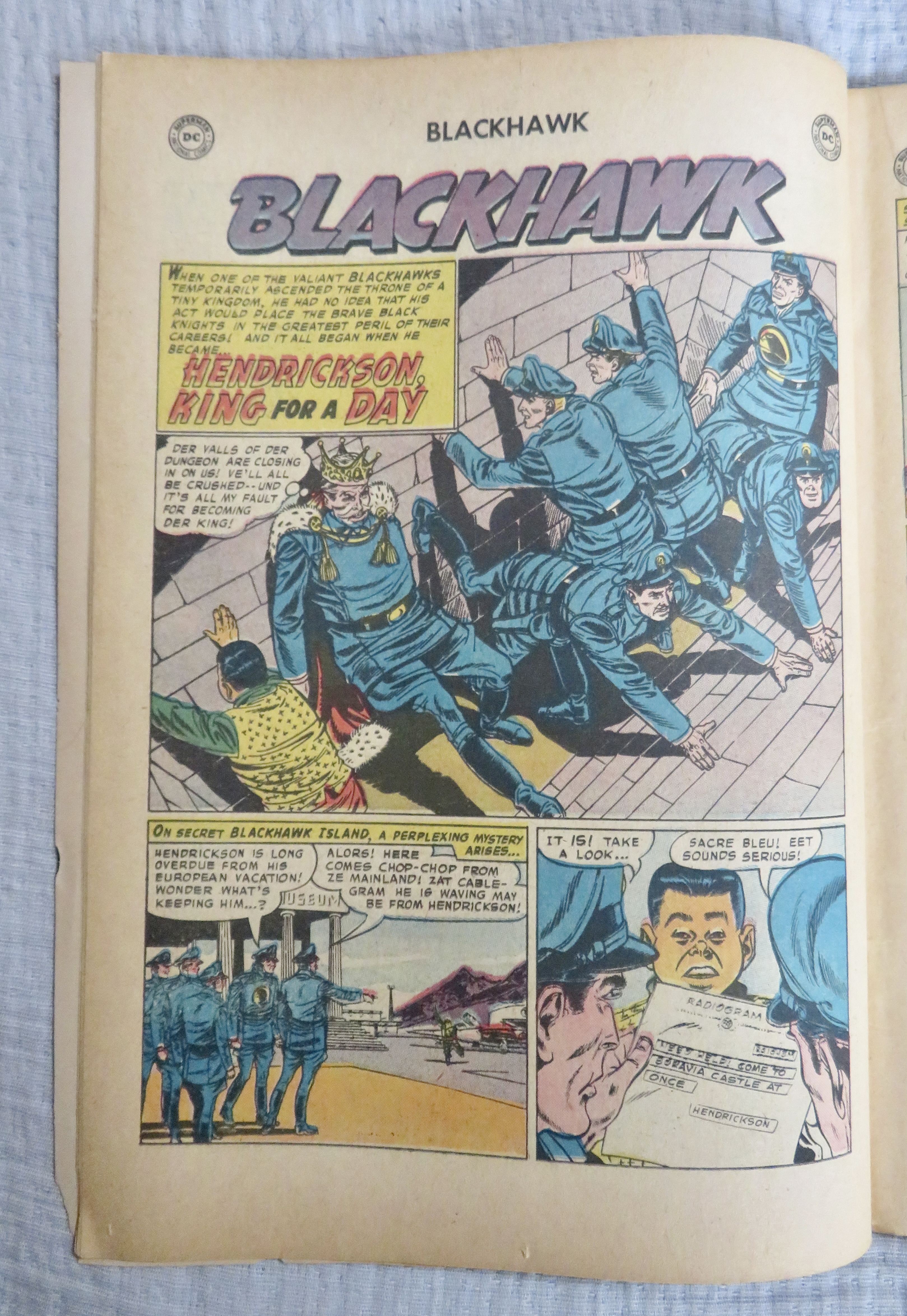 Blackhawk Comic July 1958 Man Who Collected Blackhawks