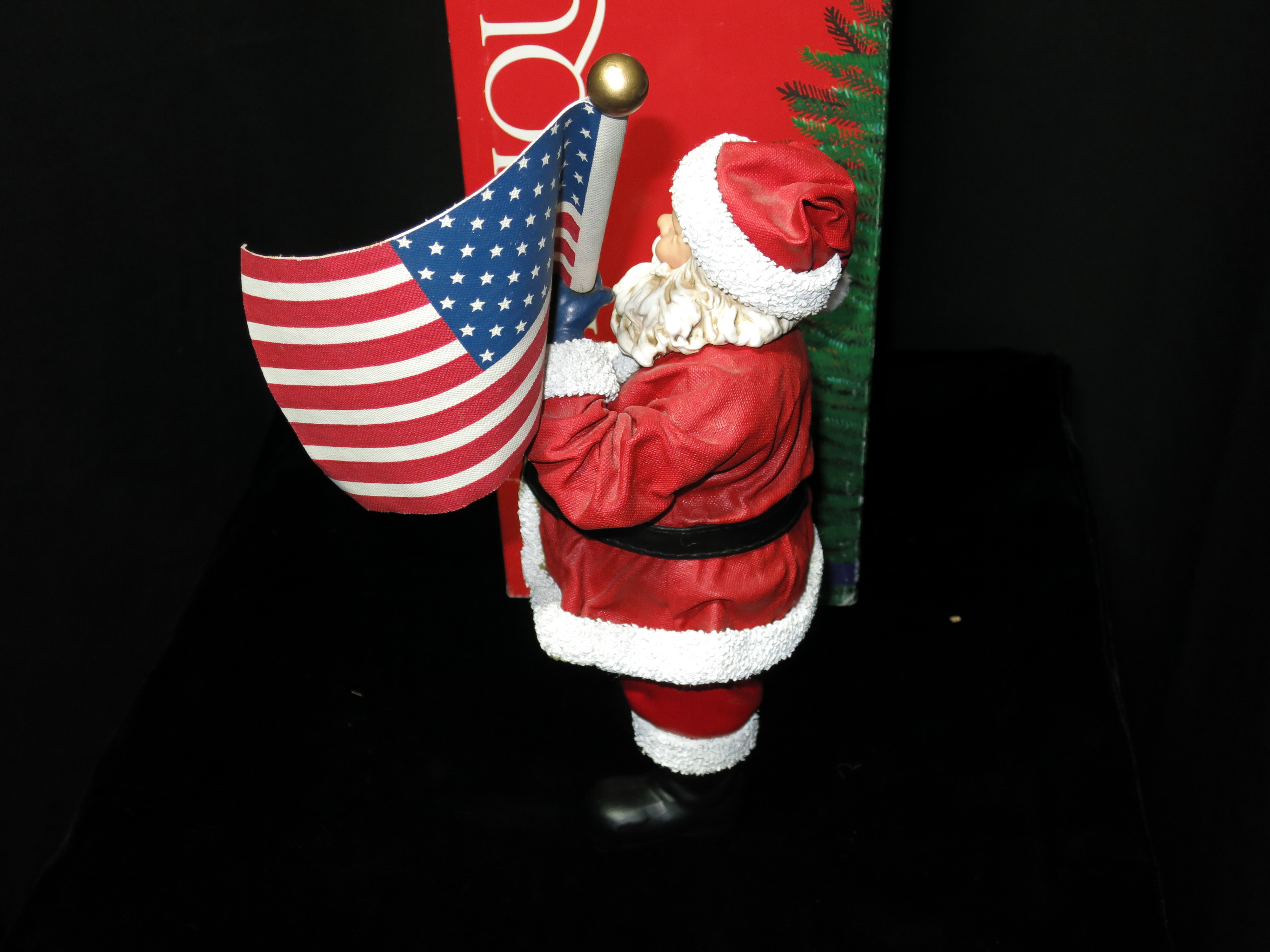 Clothtique God Bless America Santa 2001 Patriotic 12 in