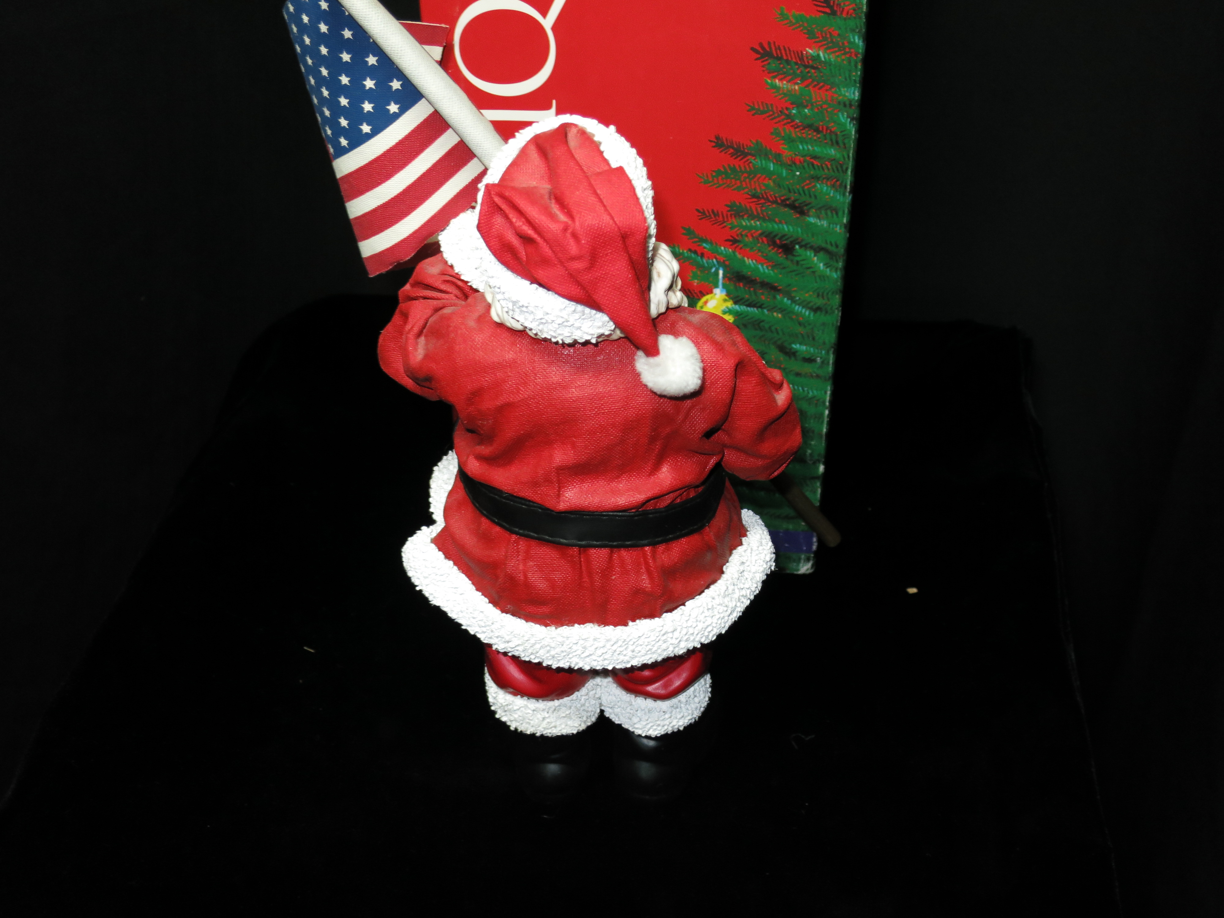 Clothtique God Bless America Santa 2001 Patriotic 12 in