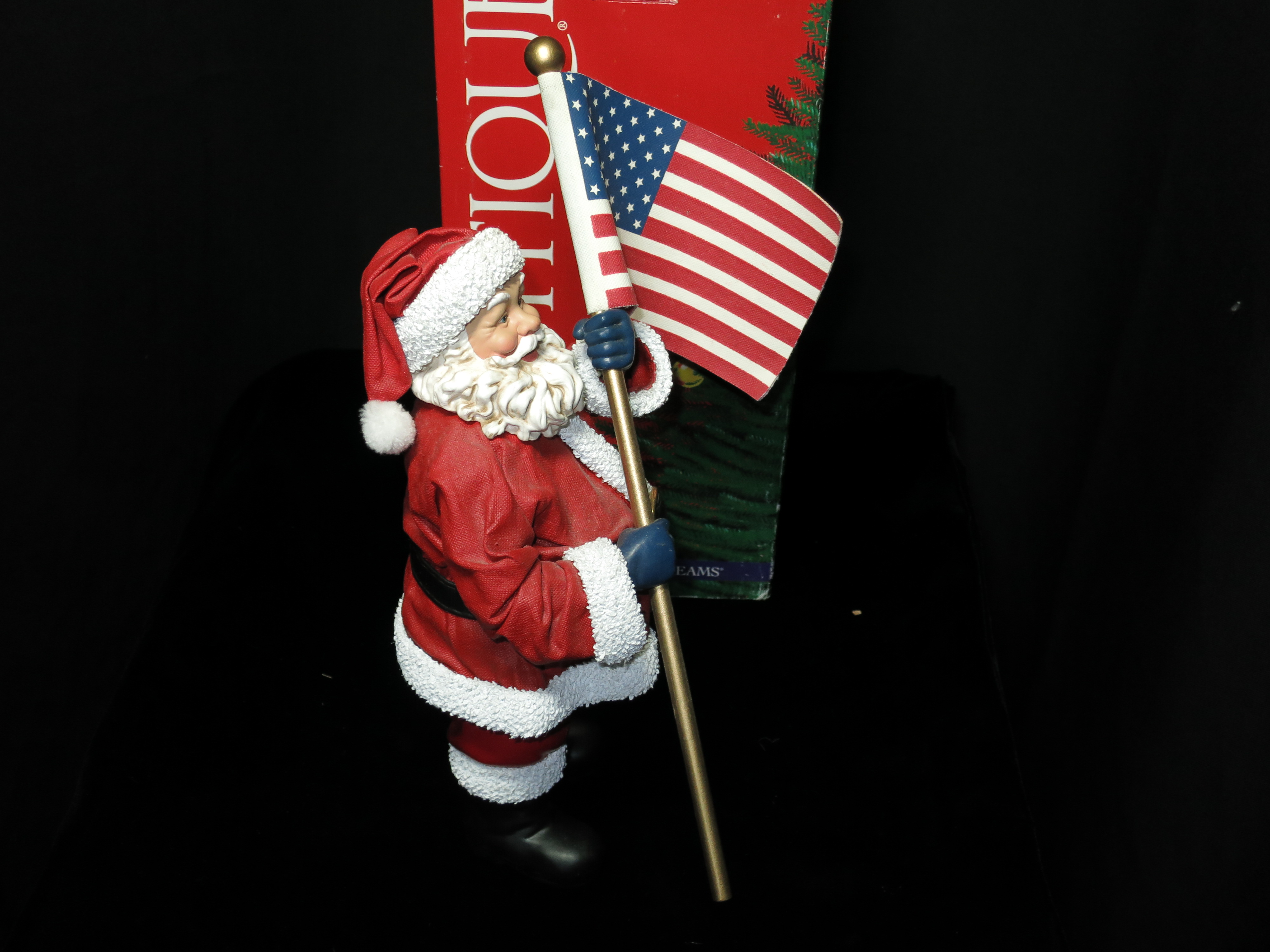 Clothtique God Bless America Santa 2001 Patriotic 12 in