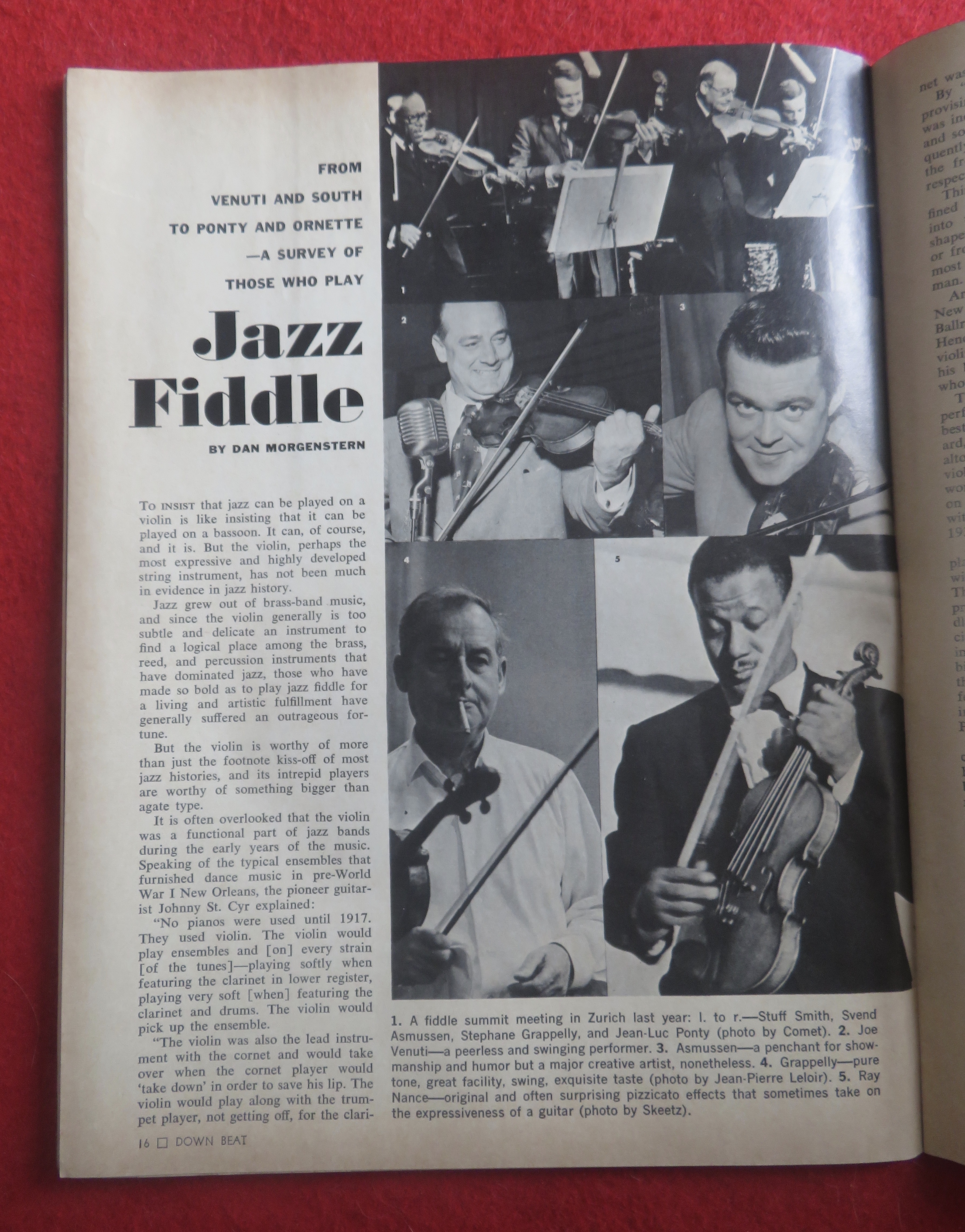 Downbeat Magazine February 9, 1967 Jazz Fiddle