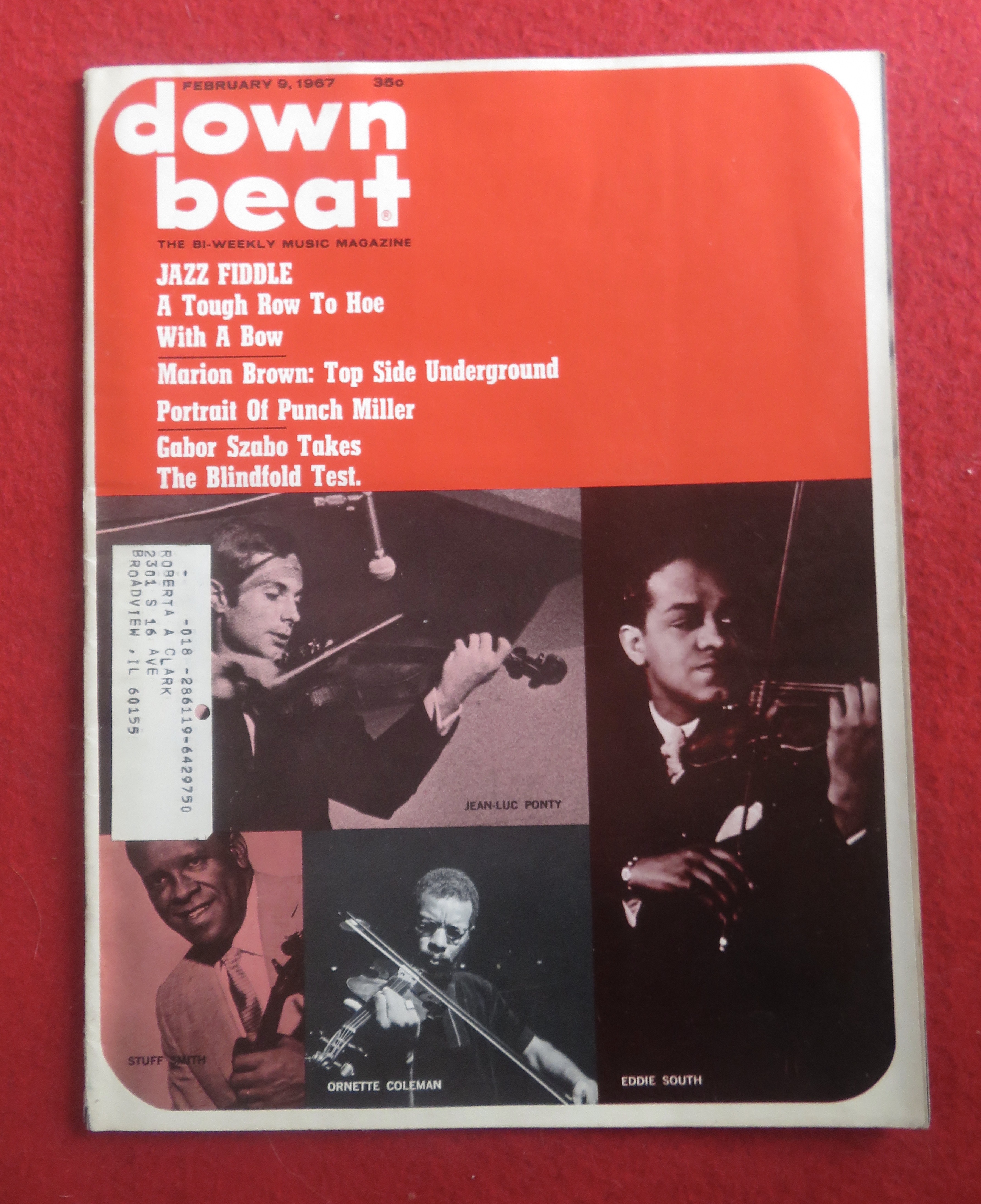 Downbeat Magazine February 9, 1967 Jazz Fiddle