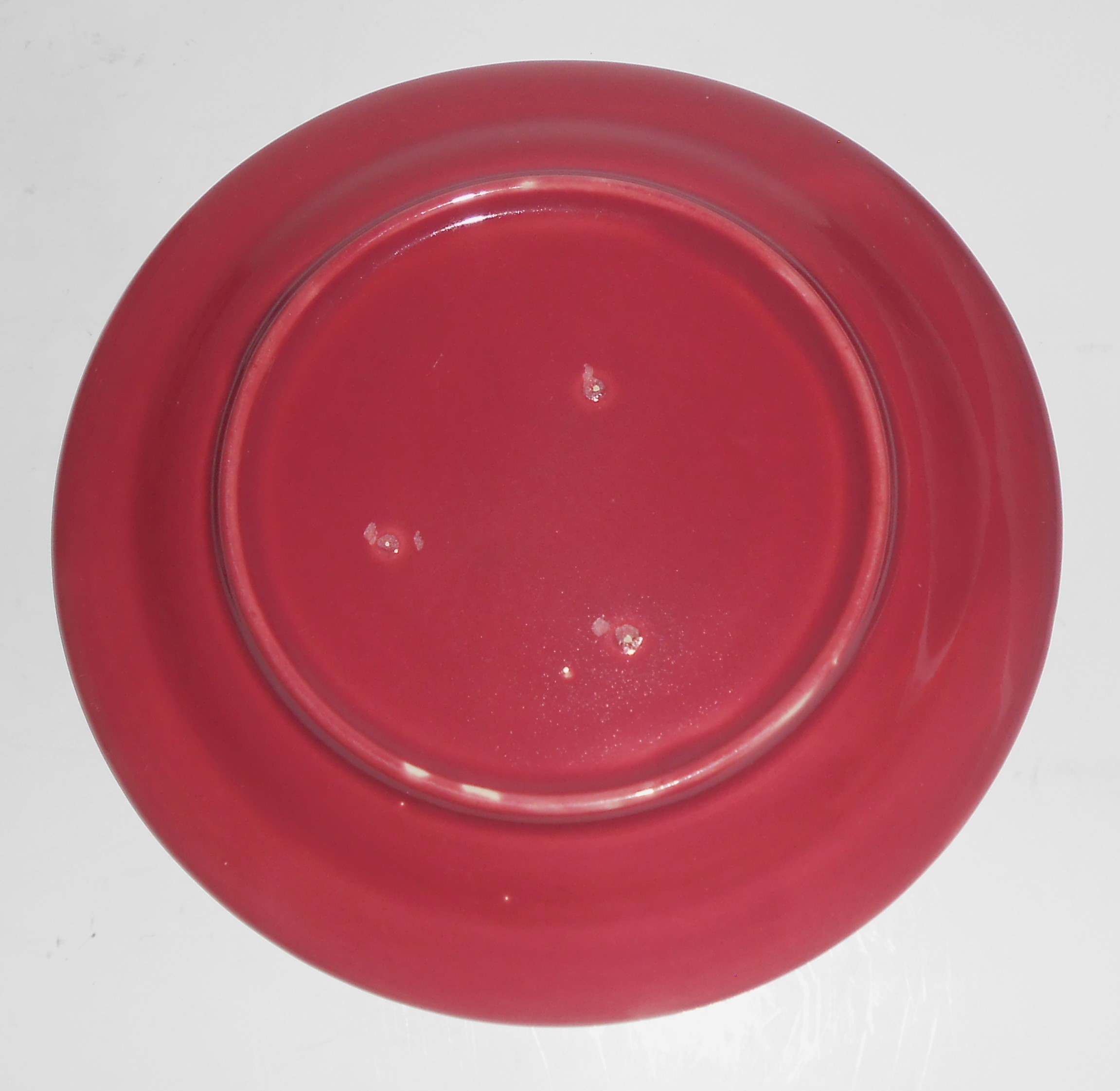VINTAGE Coors Pottery Rosebud EARLY Red 7'' Plate #4