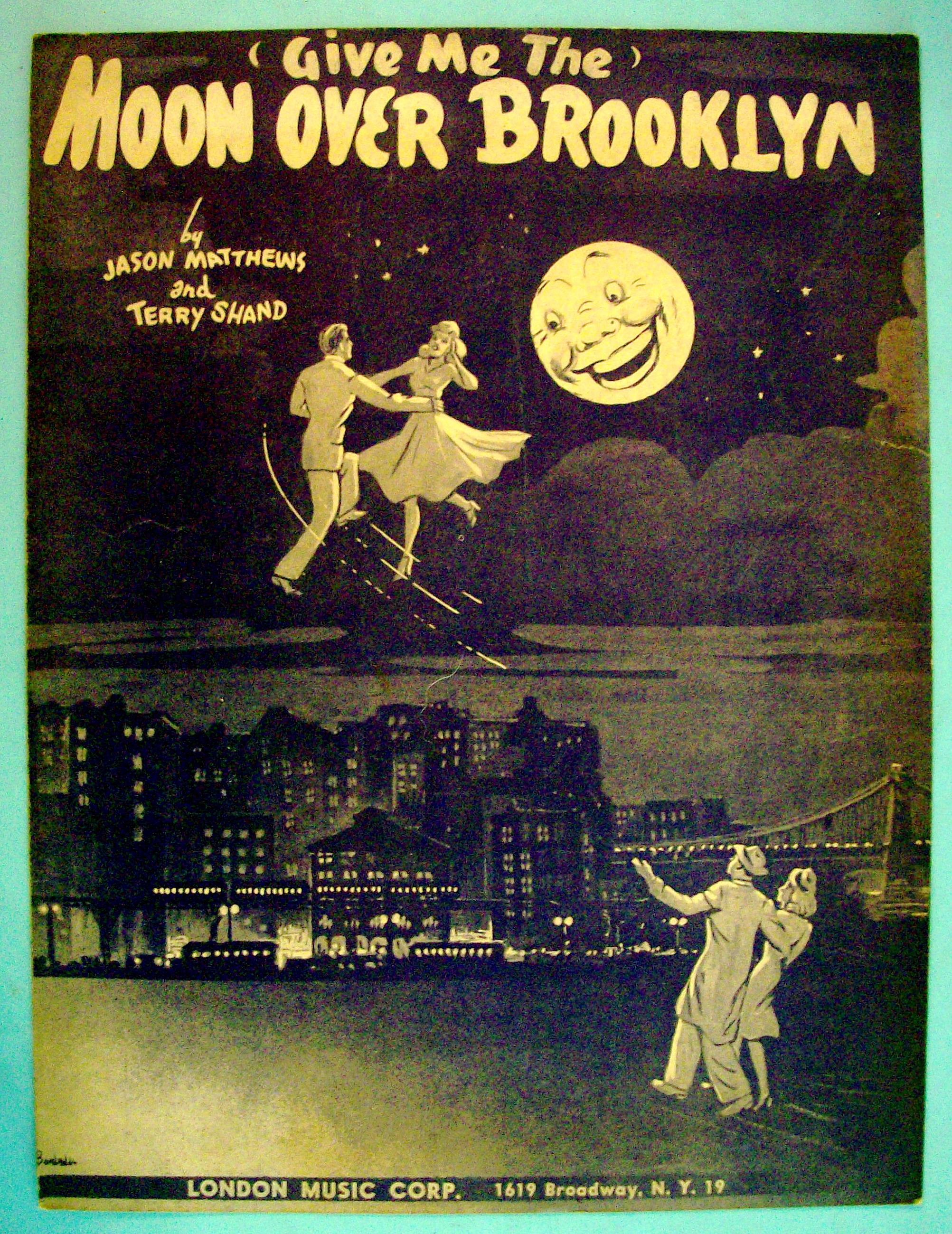 Sheet Music For 1946 Moon Over Brooklyn
