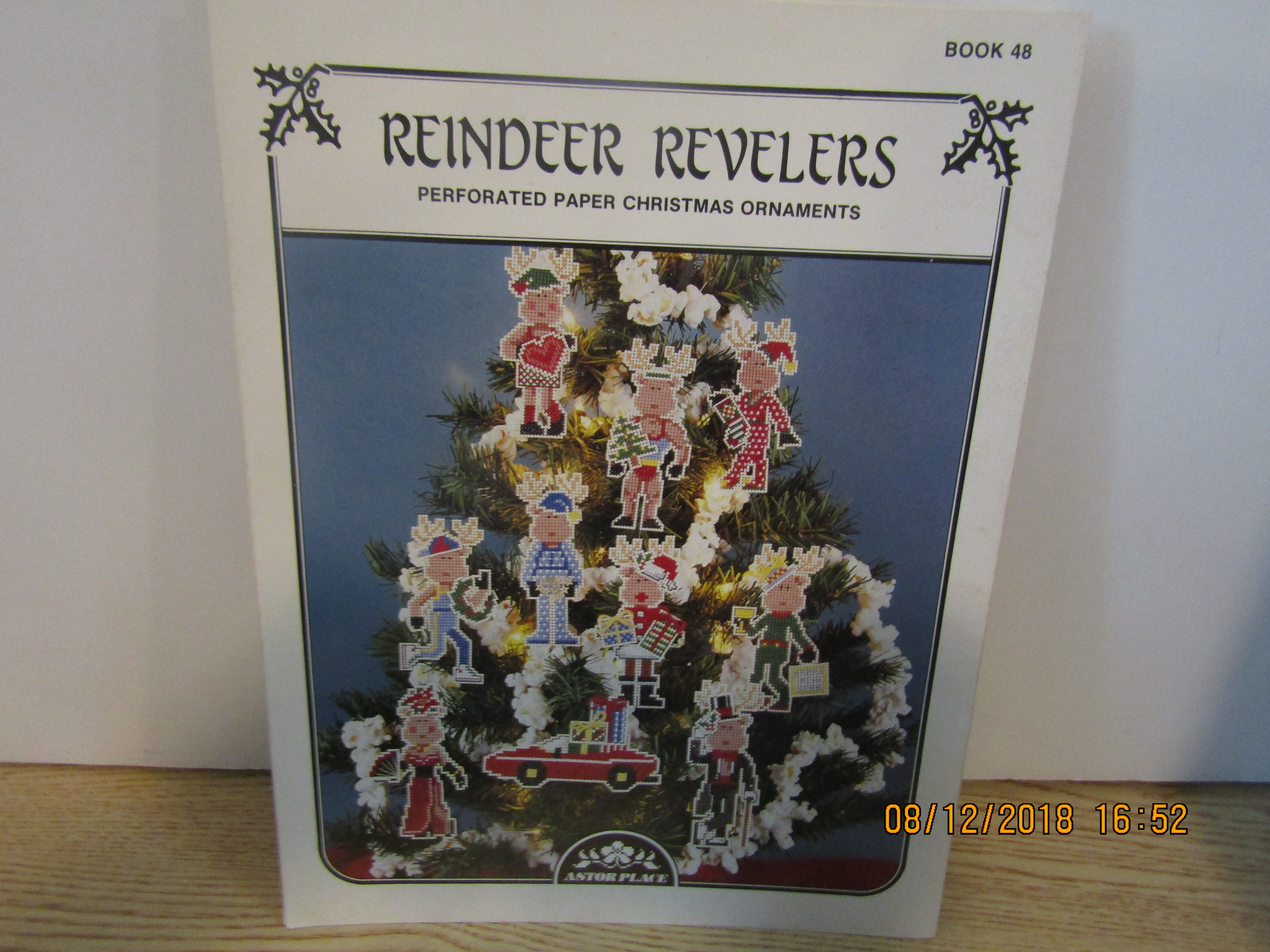 Astor Place Paper Reindeer Revelers Ornaments  #48