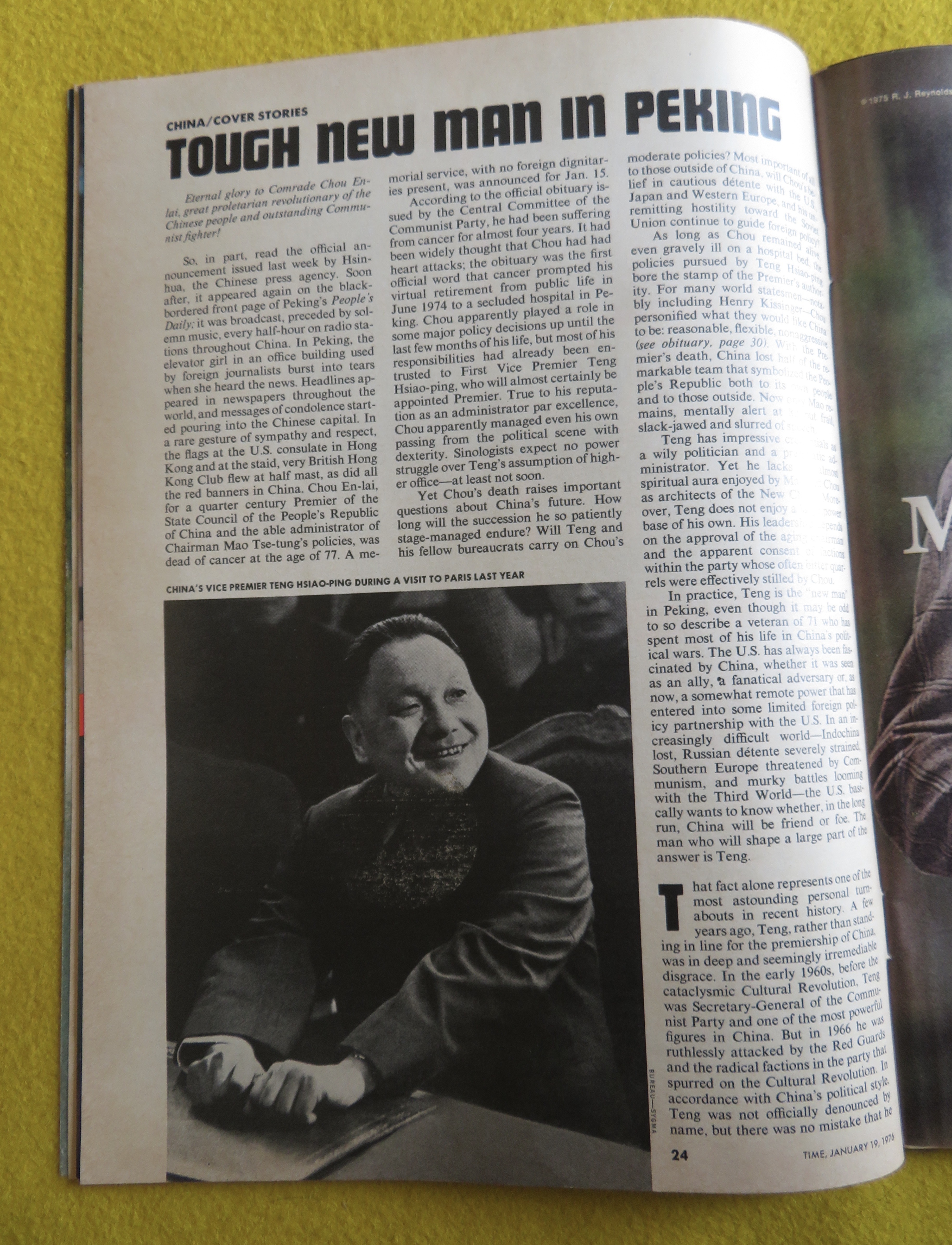 Time Magazine January 19, 1976 China: Friend Or Foe?