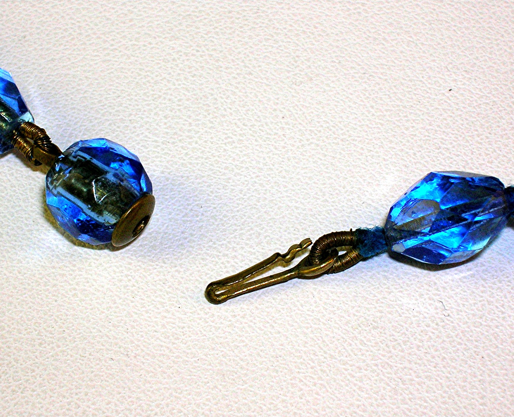 Sapphire Blue Glass Bead Necklace