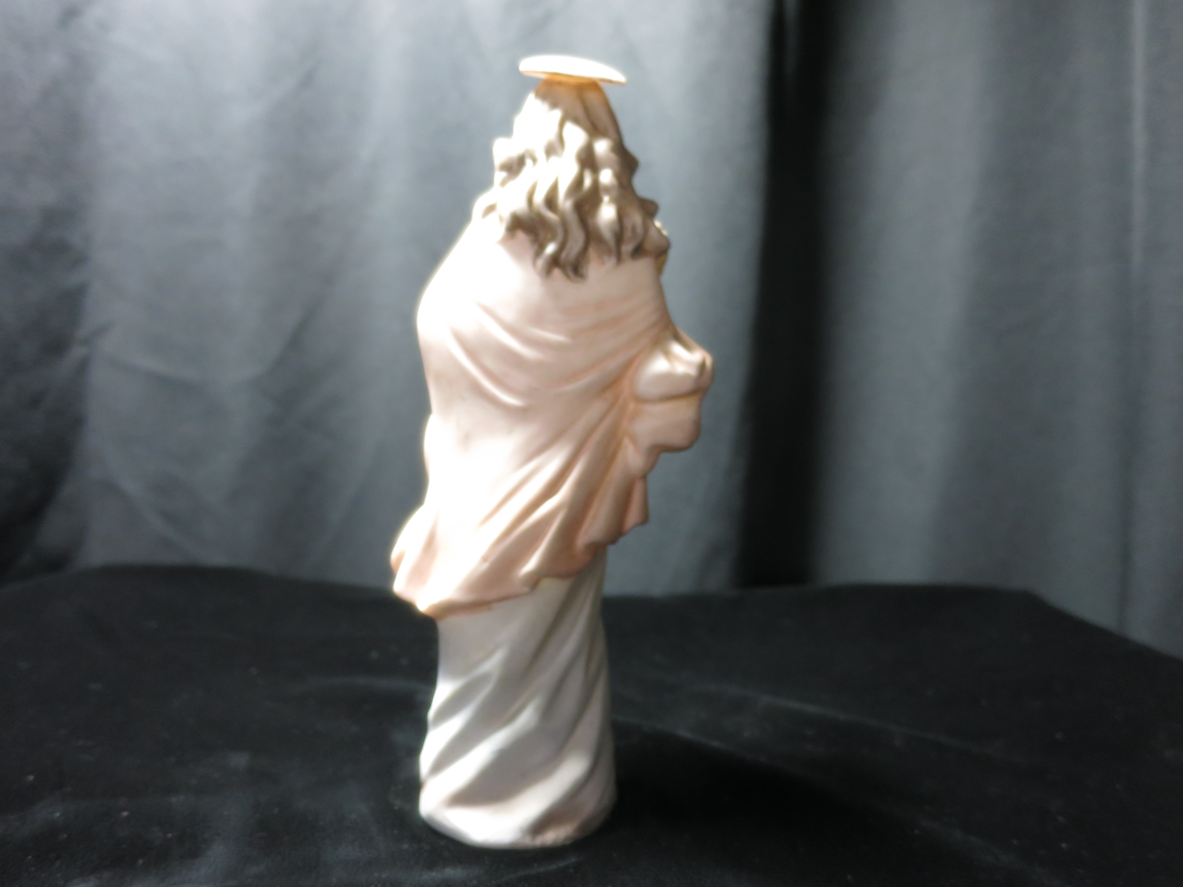 Porcelain Virgin Mother Mary holding Jesus Statue
