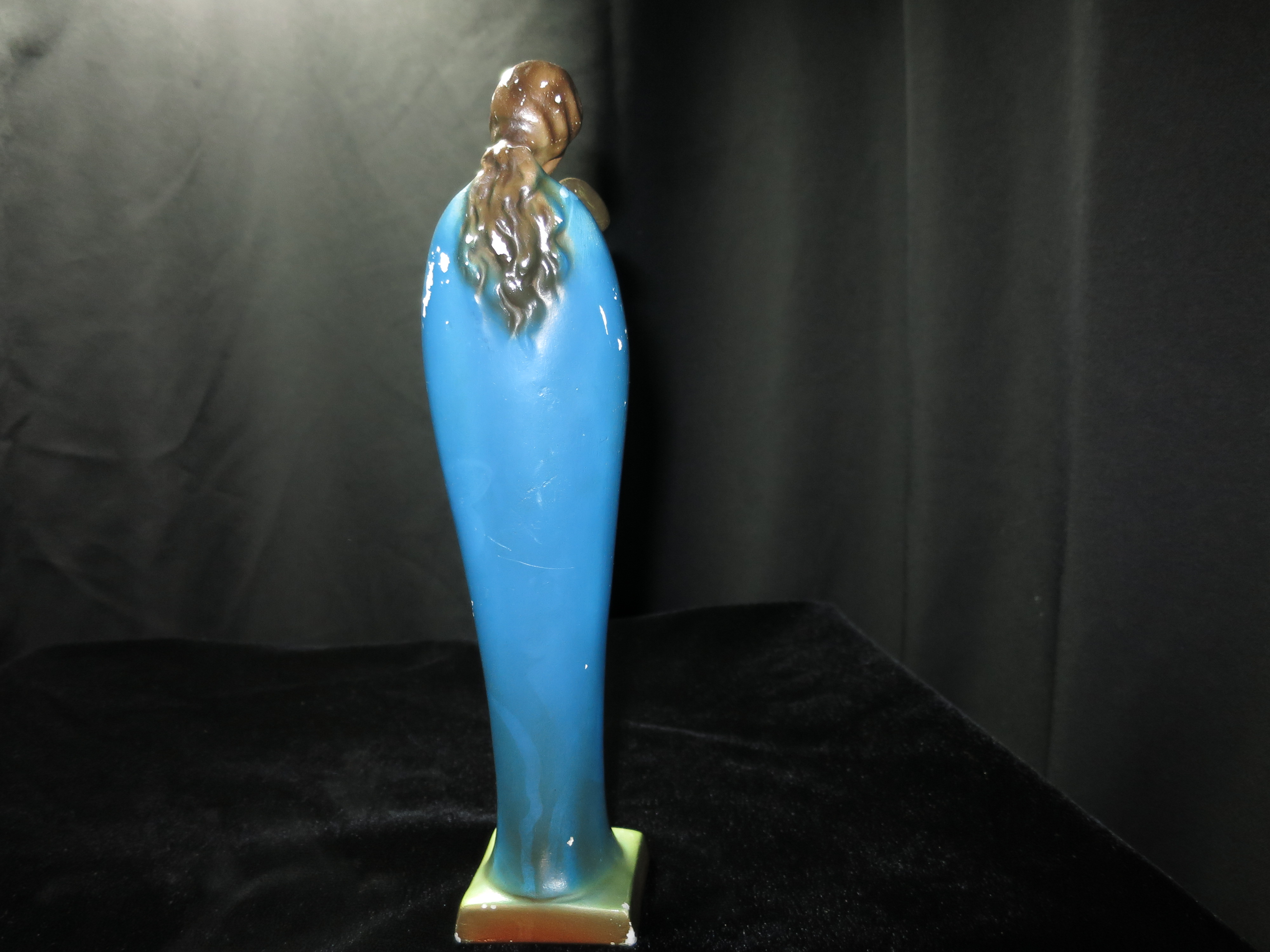 Blessed Virgin Mary Holding Jesus Chalkware Figurine