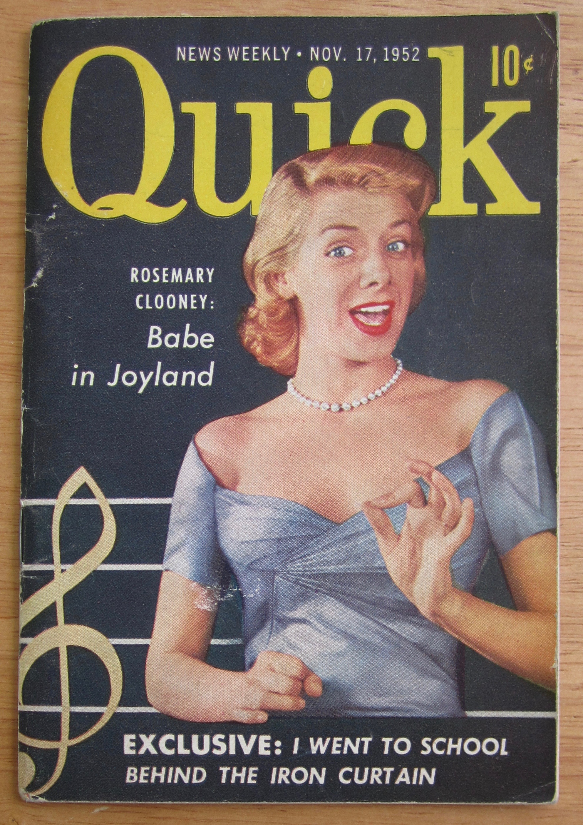 Quick Magazine November 17, 1952 Rosemary Clooney