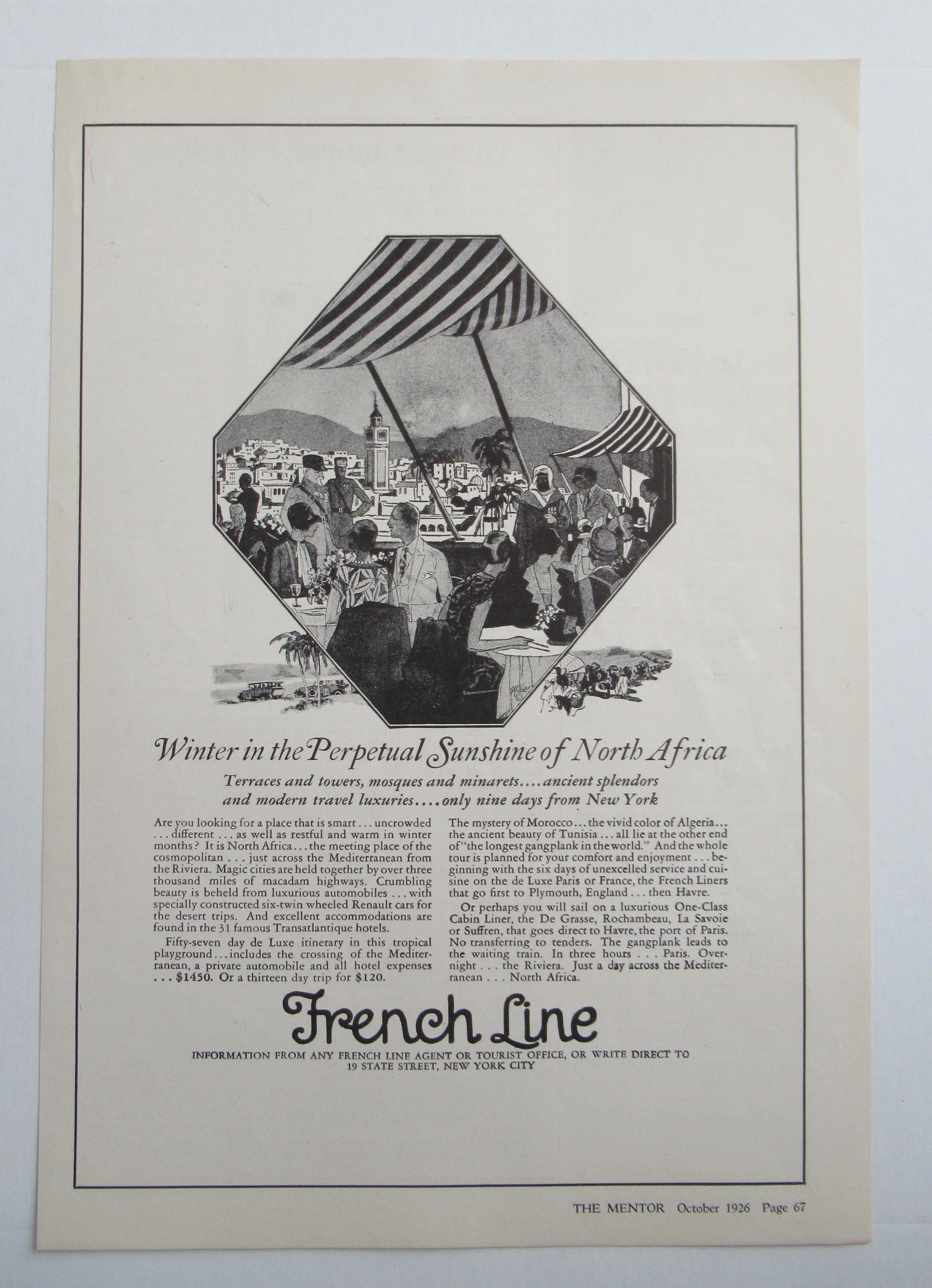 1926 French Line with Winter In The Sunshine