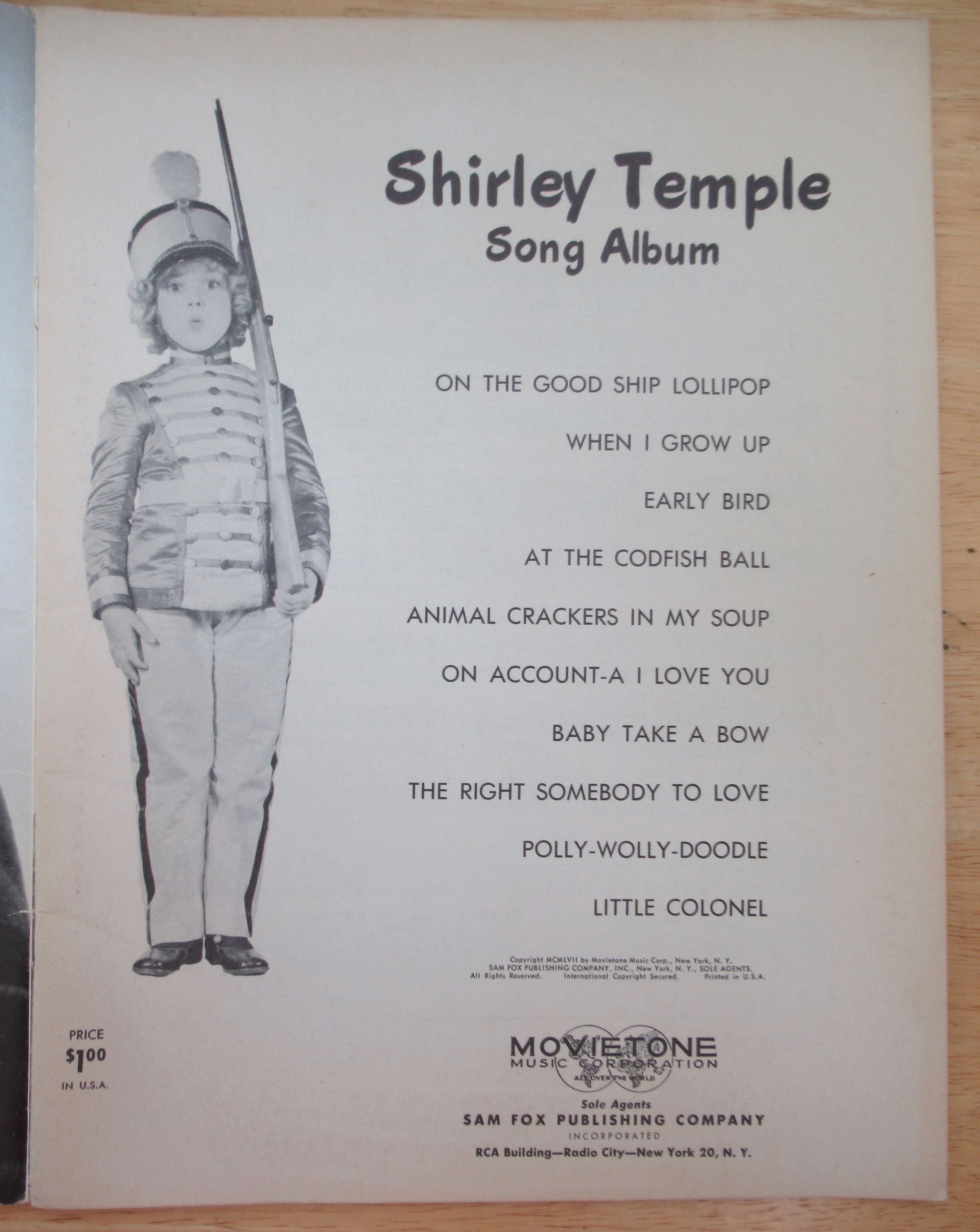 Shirley Temple Song Album 1934 On The Good Ship