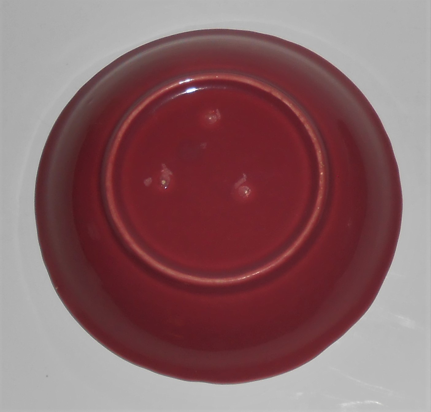 Coors Pottery Golden Rainbow Red Fruit Bowl
