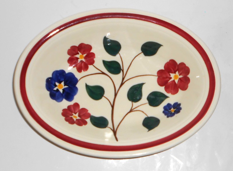 Vernon Kilns Pottery Gale Turnbull Hand Decorated 836 Linda Oval Vegetable Bowl