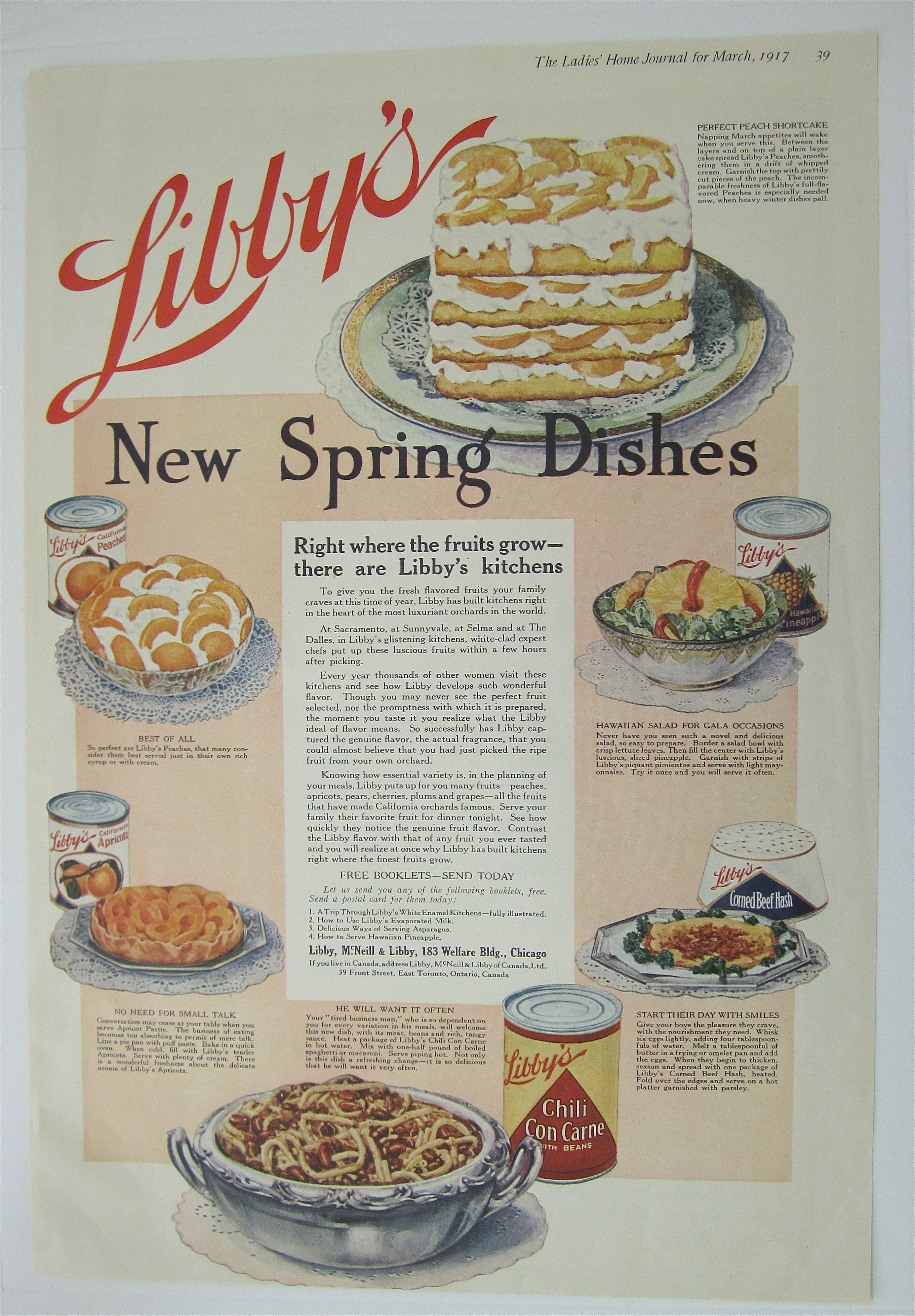 1917 Libby's Chili Con Carne with Spring Dishes