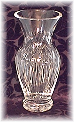 Beautiful Cut Glass Vase Marked BLOCK