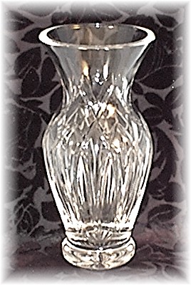Beautiful Cut Glass Vase Marked BLOCK