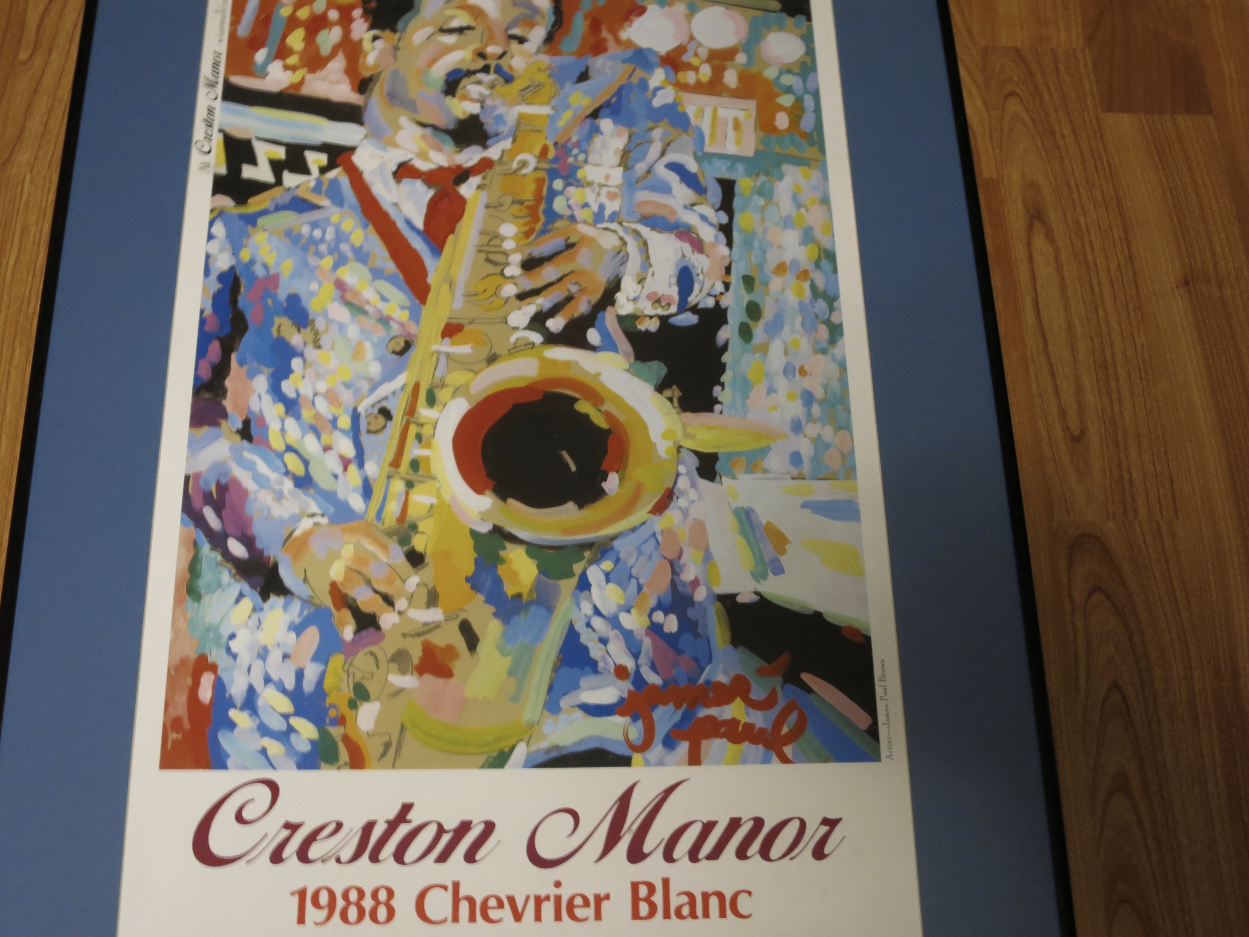 Creston Manor 1988 Chevrier Blanc Poster James Paul Brown Jazz