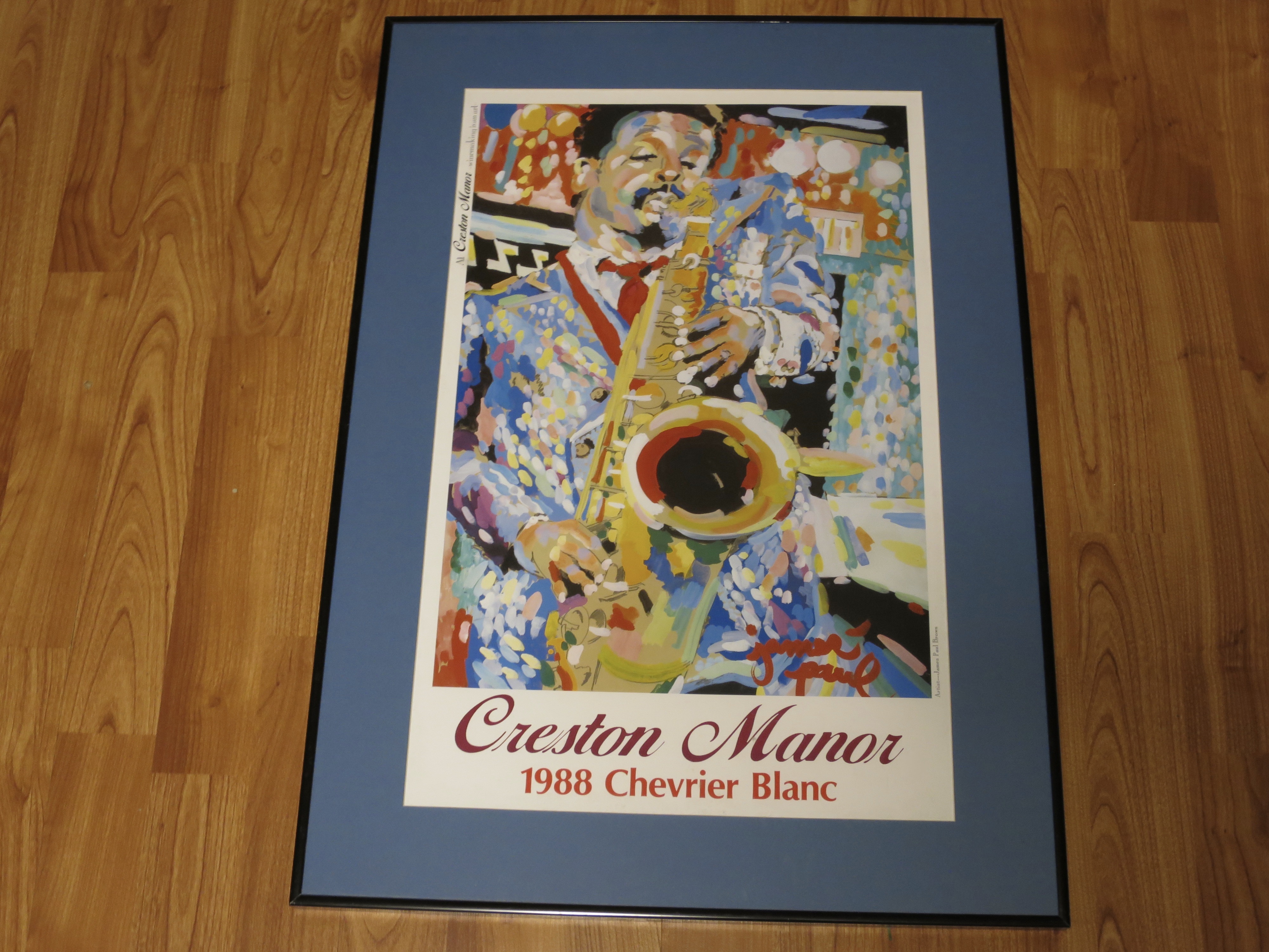 Creston Manor 1988 Chevrier Blanc Poster James Paul Brown Jazz
