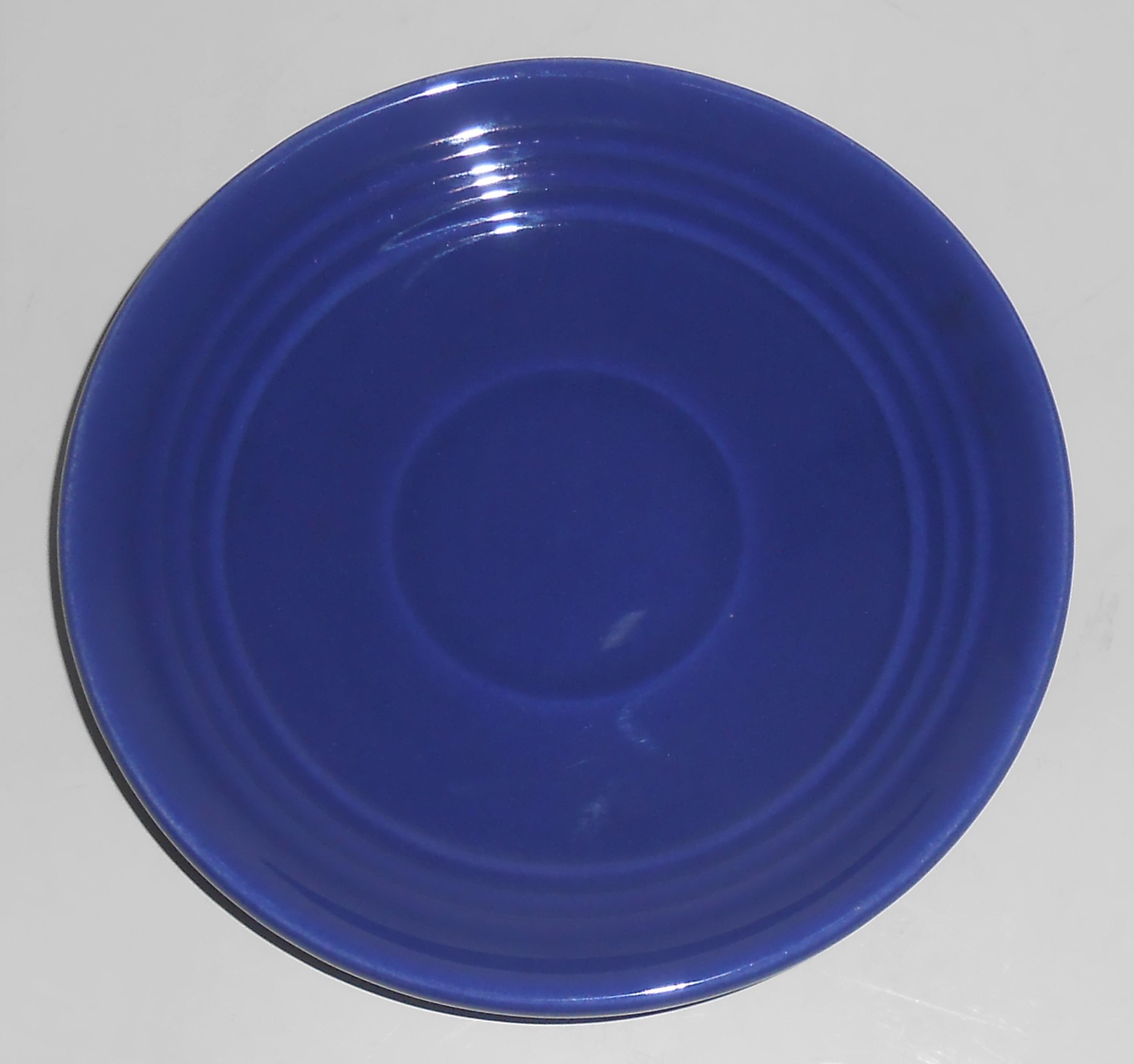 Bauer Pottery Ring Ware 3rd Period Cobalt Saucer