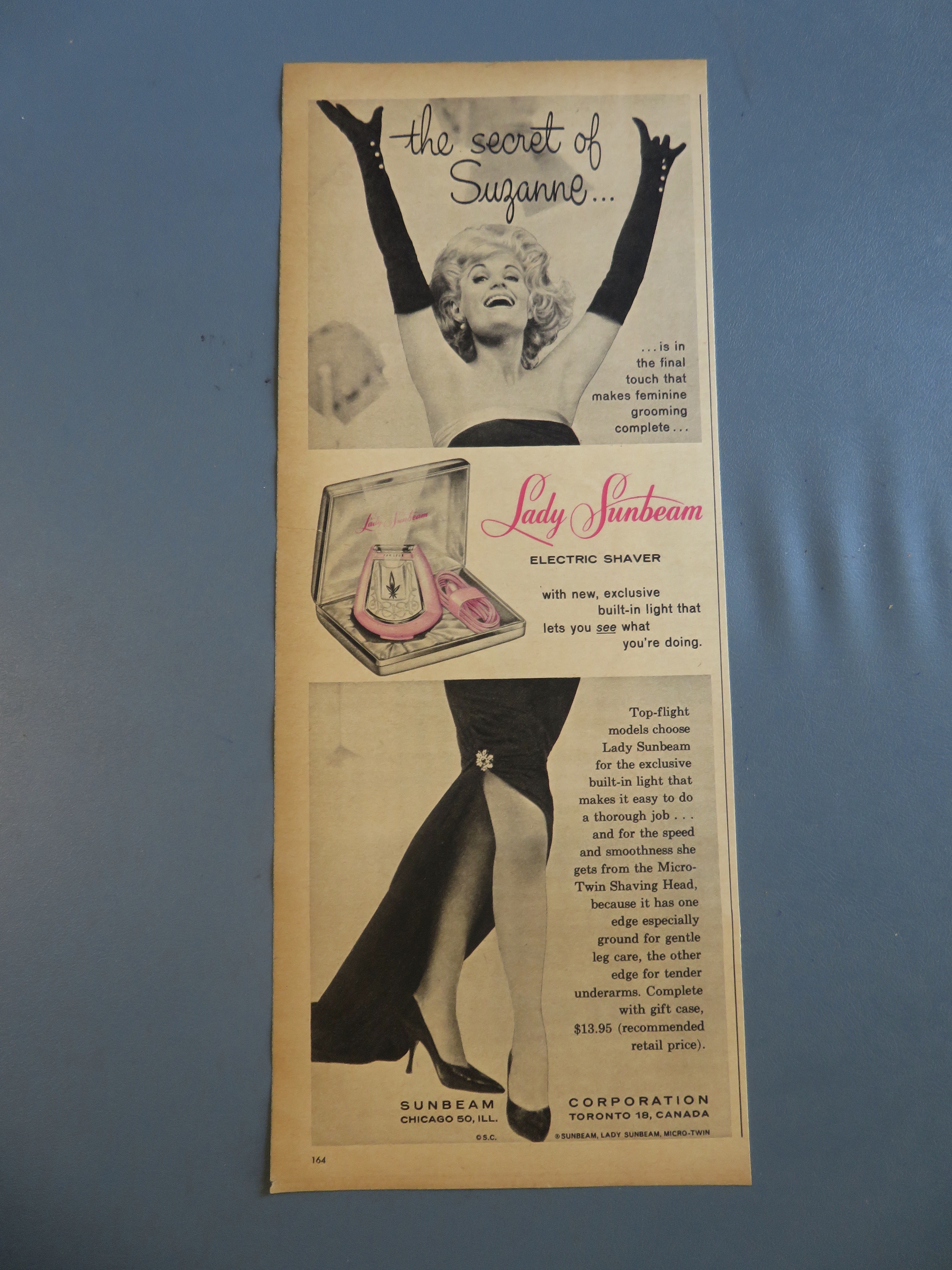 1961 Lady Sunbeam Electric Shaver with Suzanne