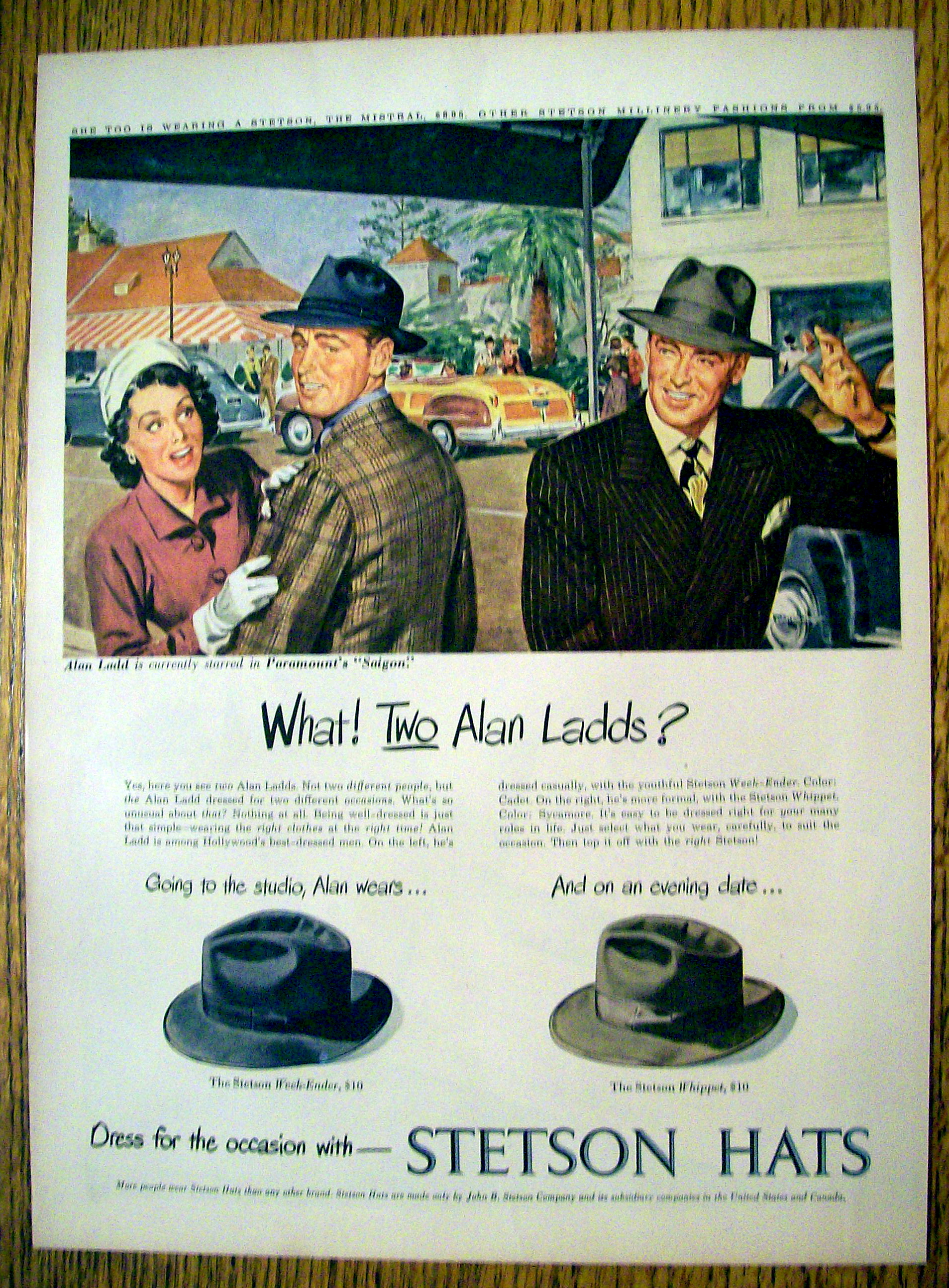 1948 Stetson Hats with Alan Ladd
