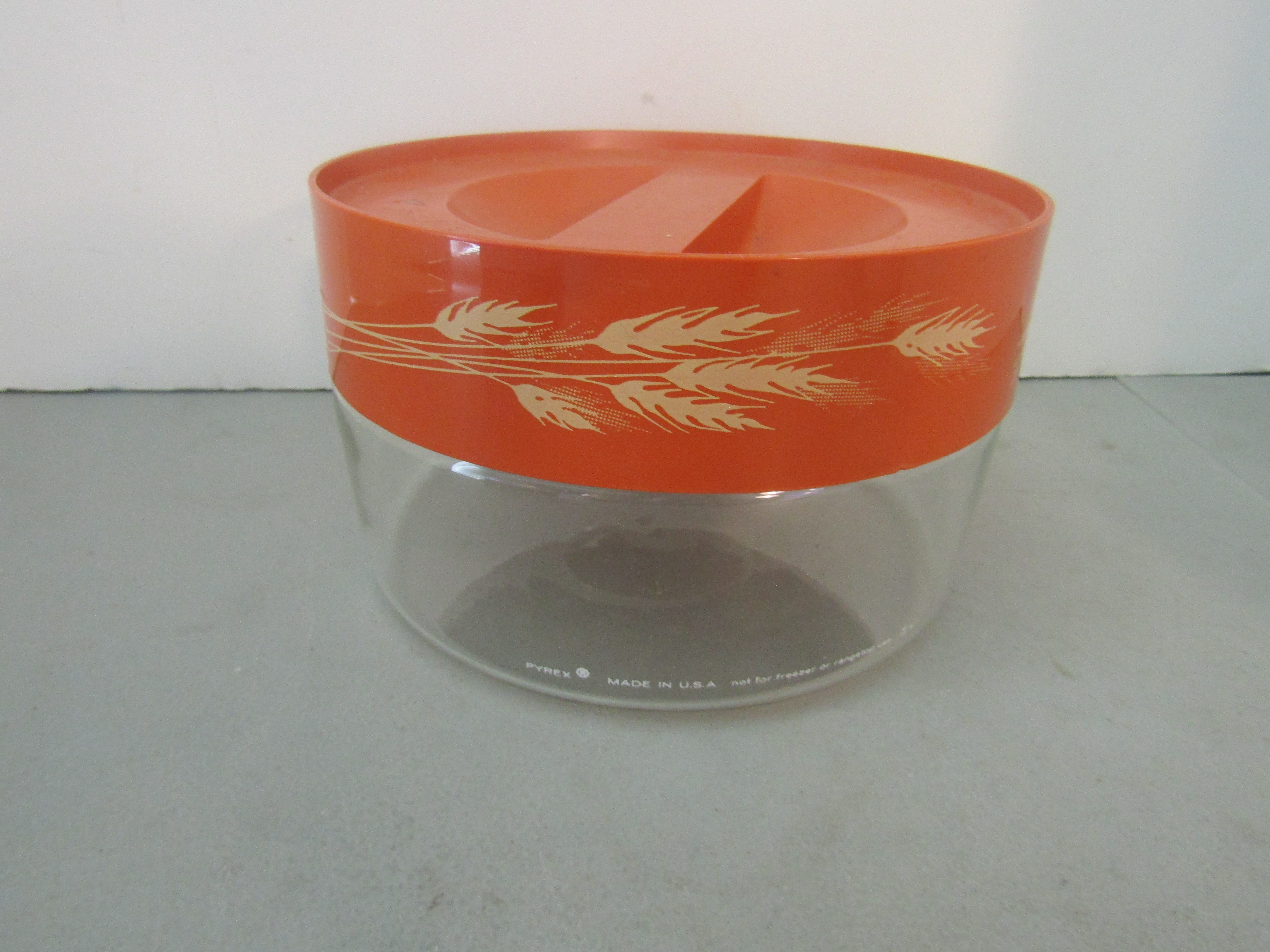 Vintage Pyrex Autumn Harvest Store-N-See Canister
