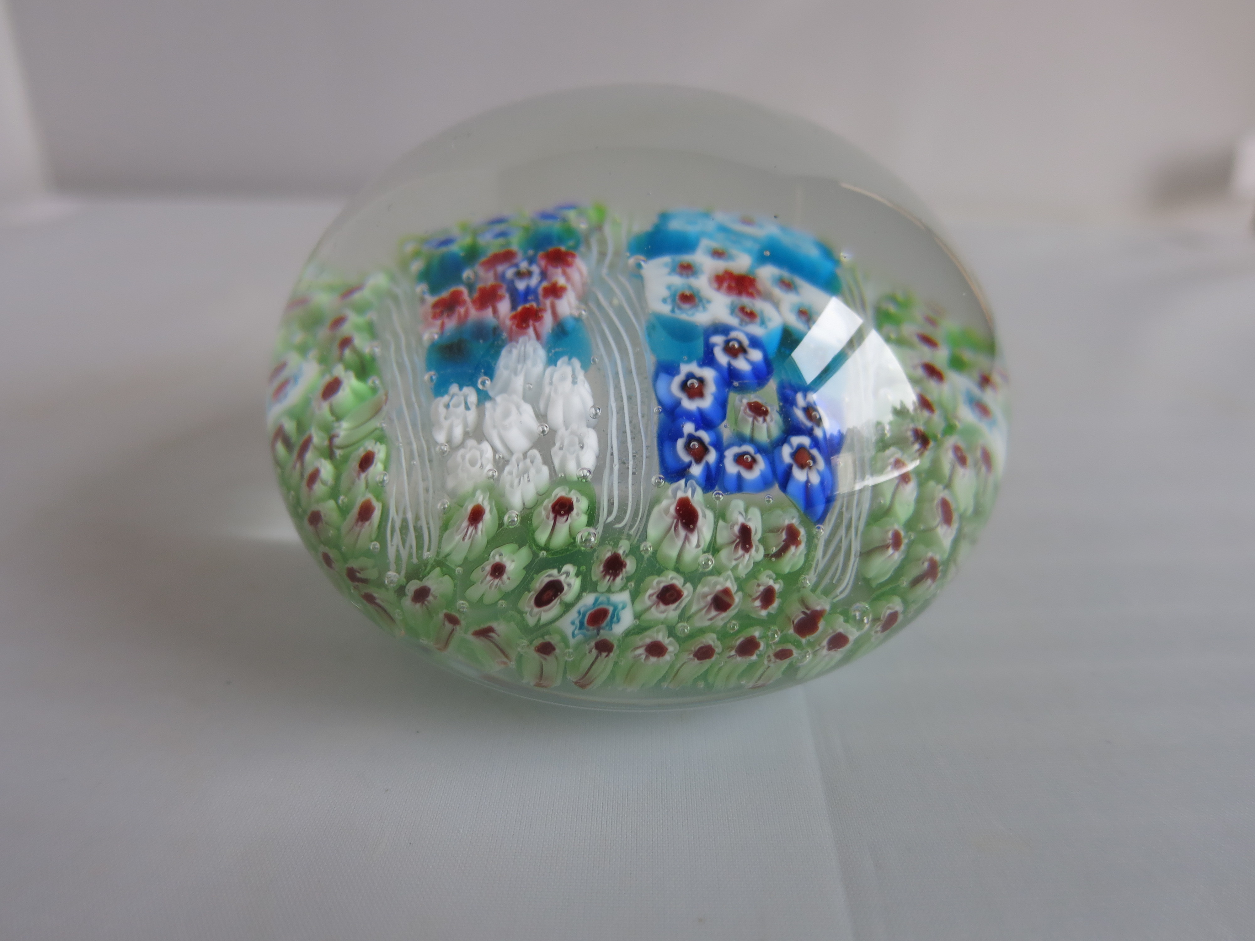Vecchia Murano Italy Paperweight Flower Millefiori VR