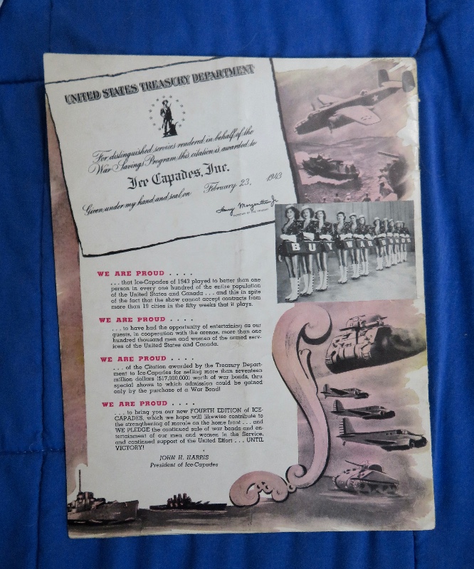 Original 1944 Ice Capades Program With George Petty Cover