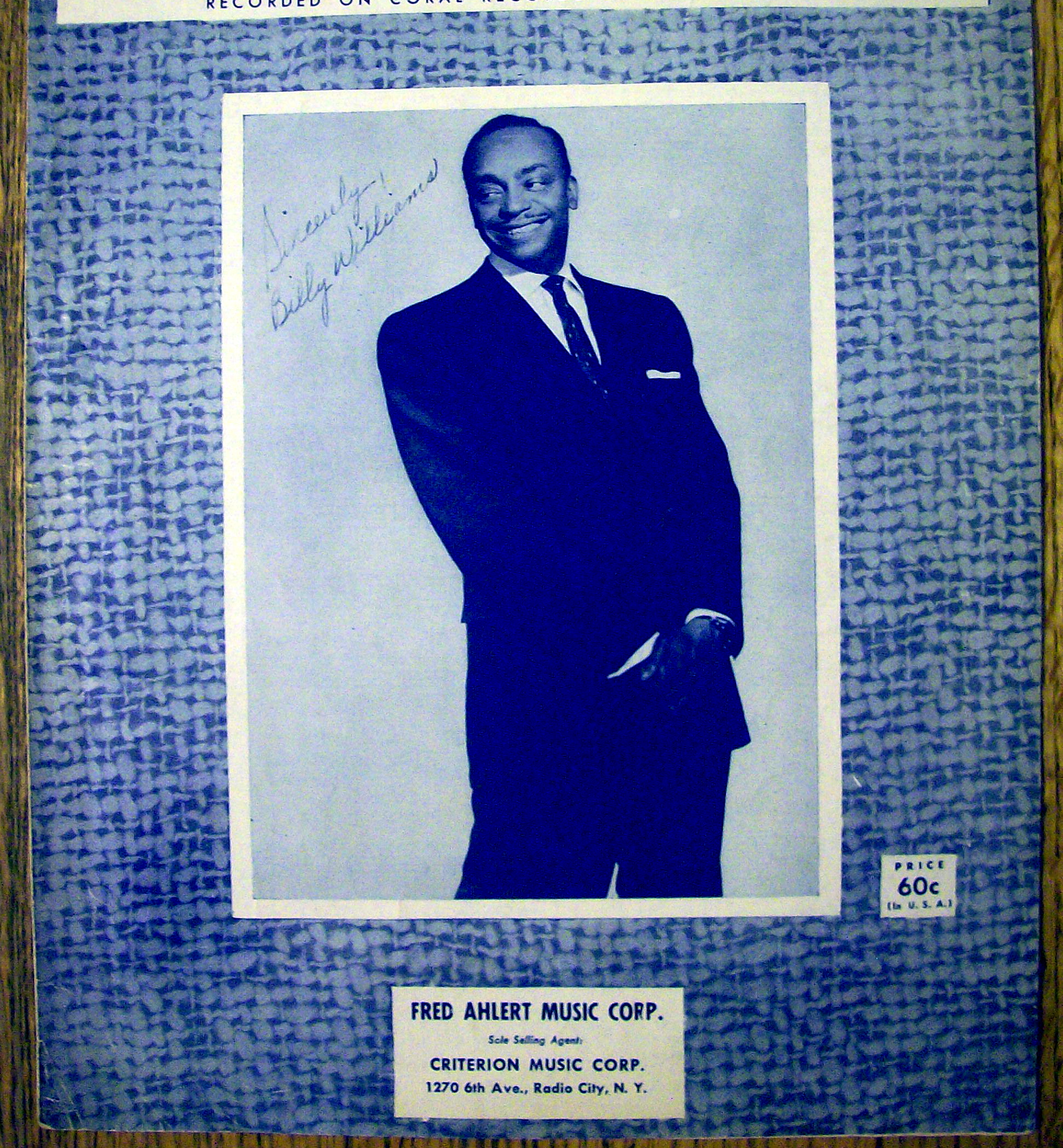 1956 I'll Get By By Turk & Ahlert (Billy Williams)