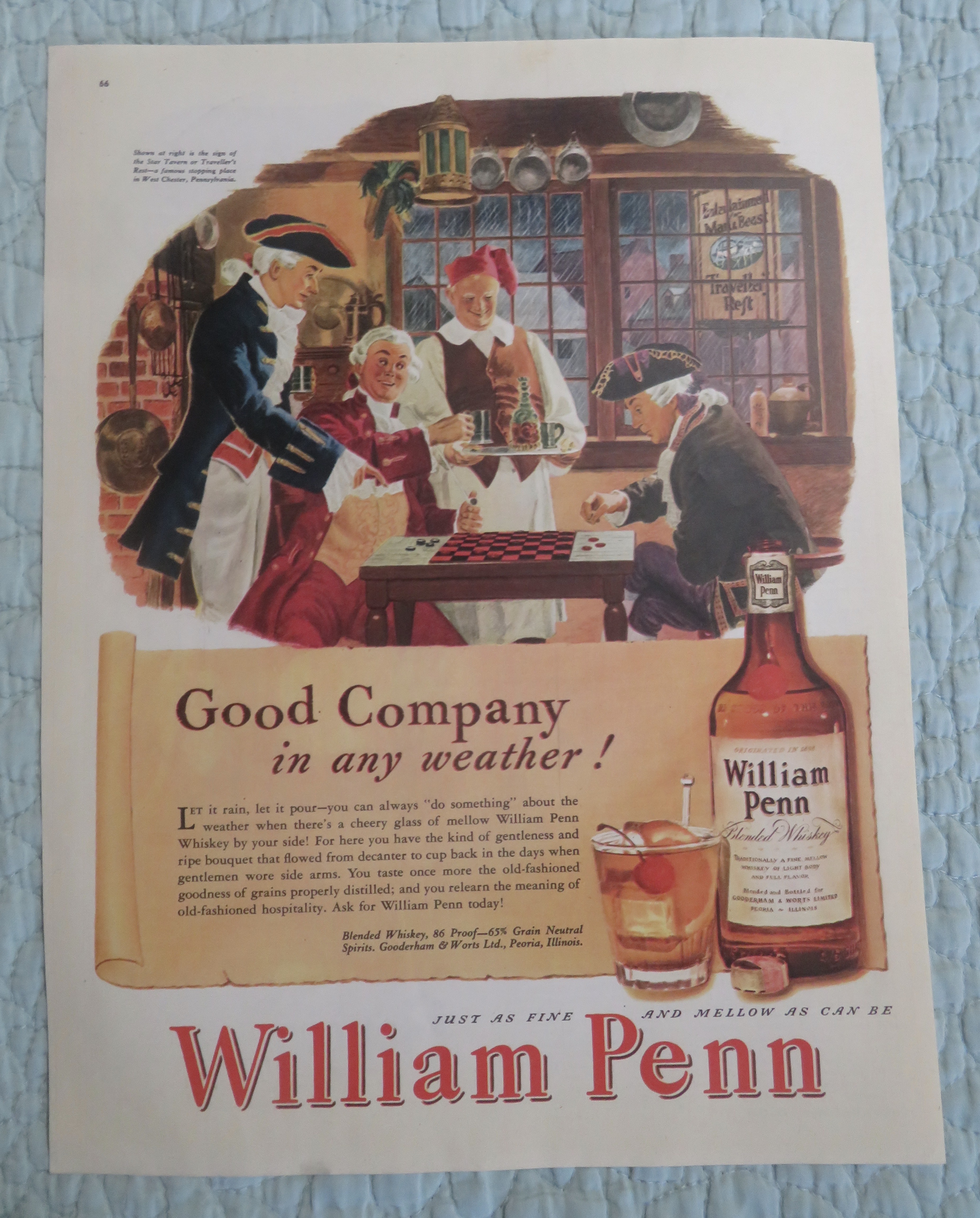 1947 William Penn Whiskey with Star Tavern