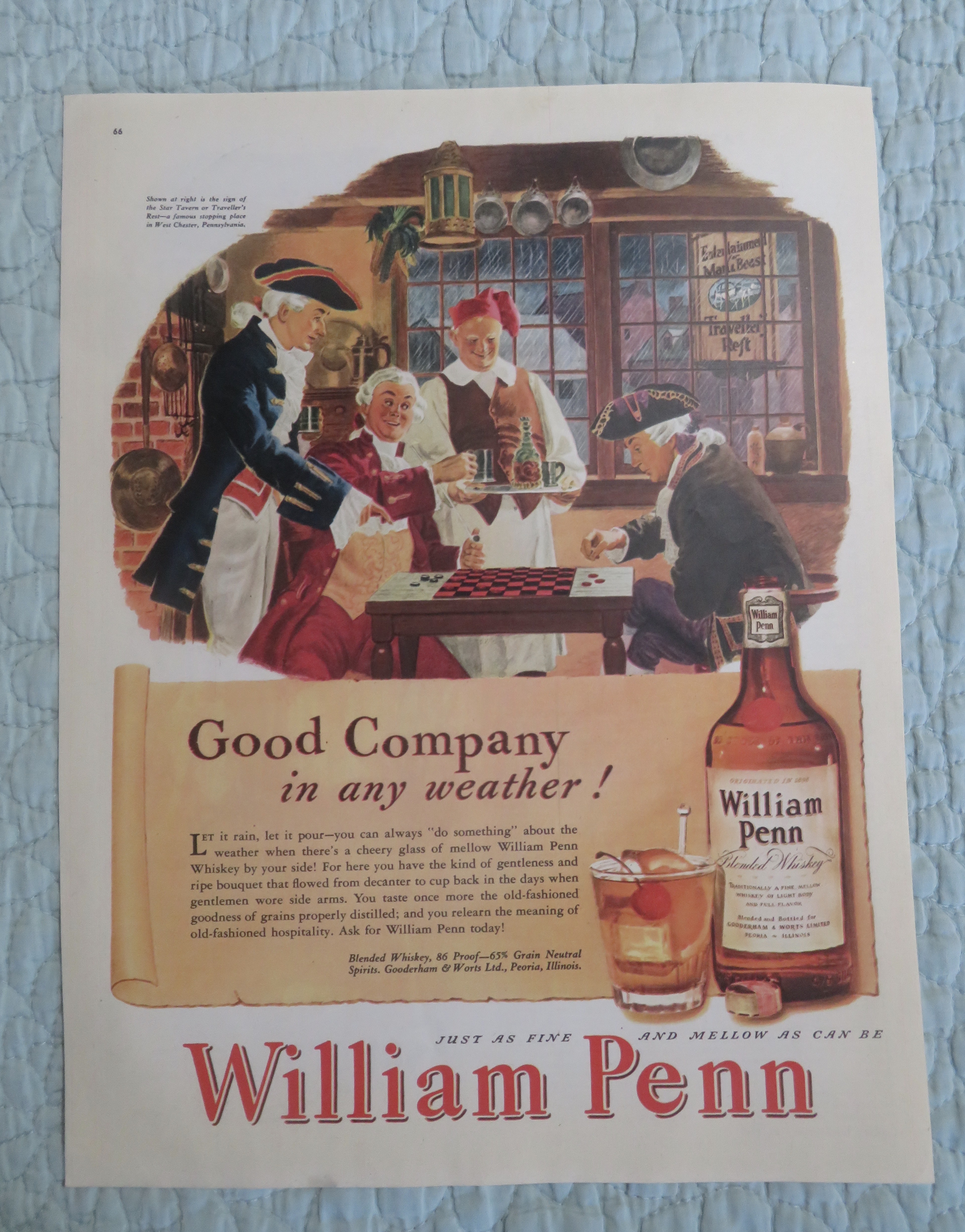 1947 William Penn Whiskey with Star Tavern