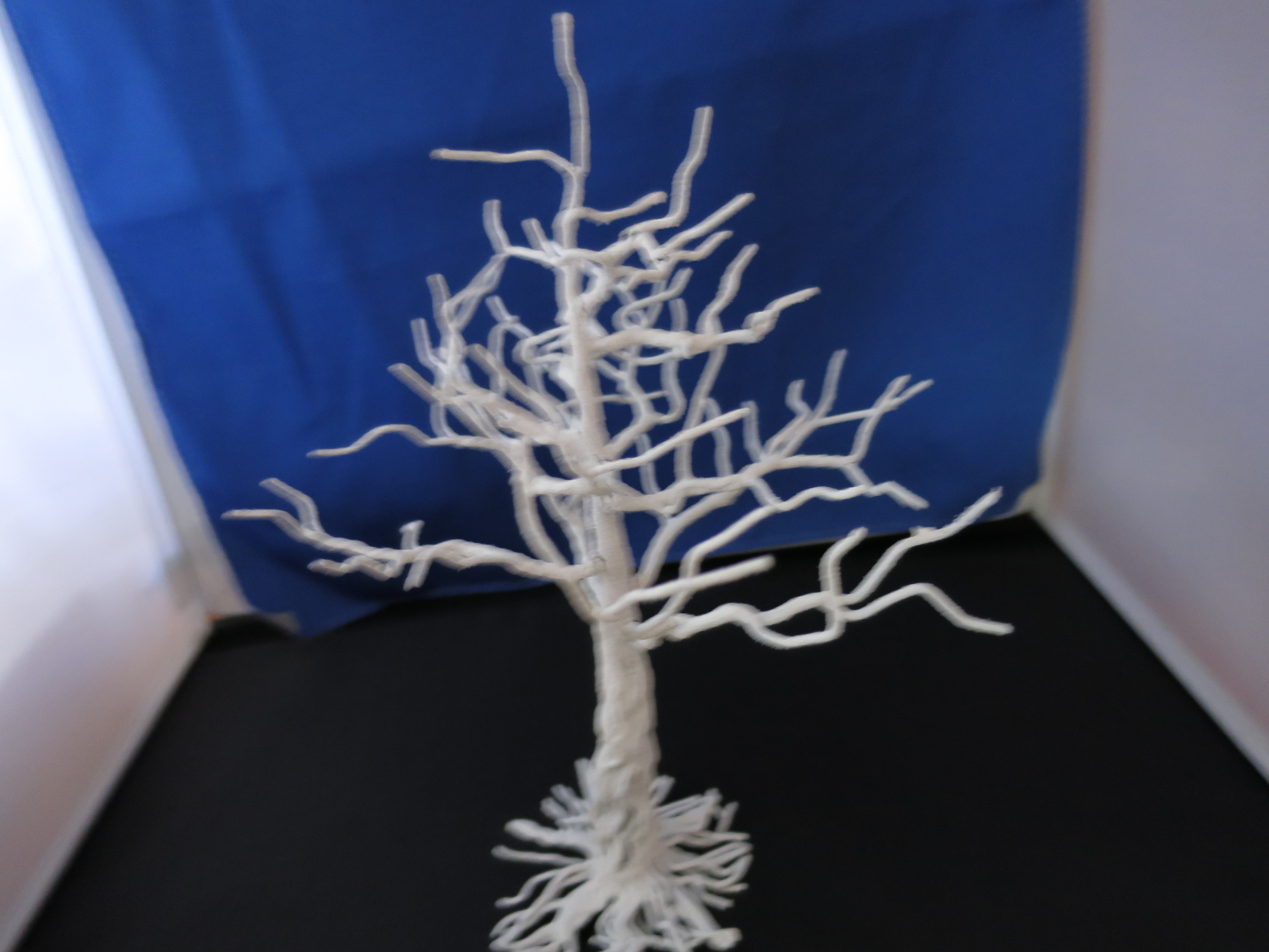 Vintage White Metal Tree Easter Village Accessory 1990s